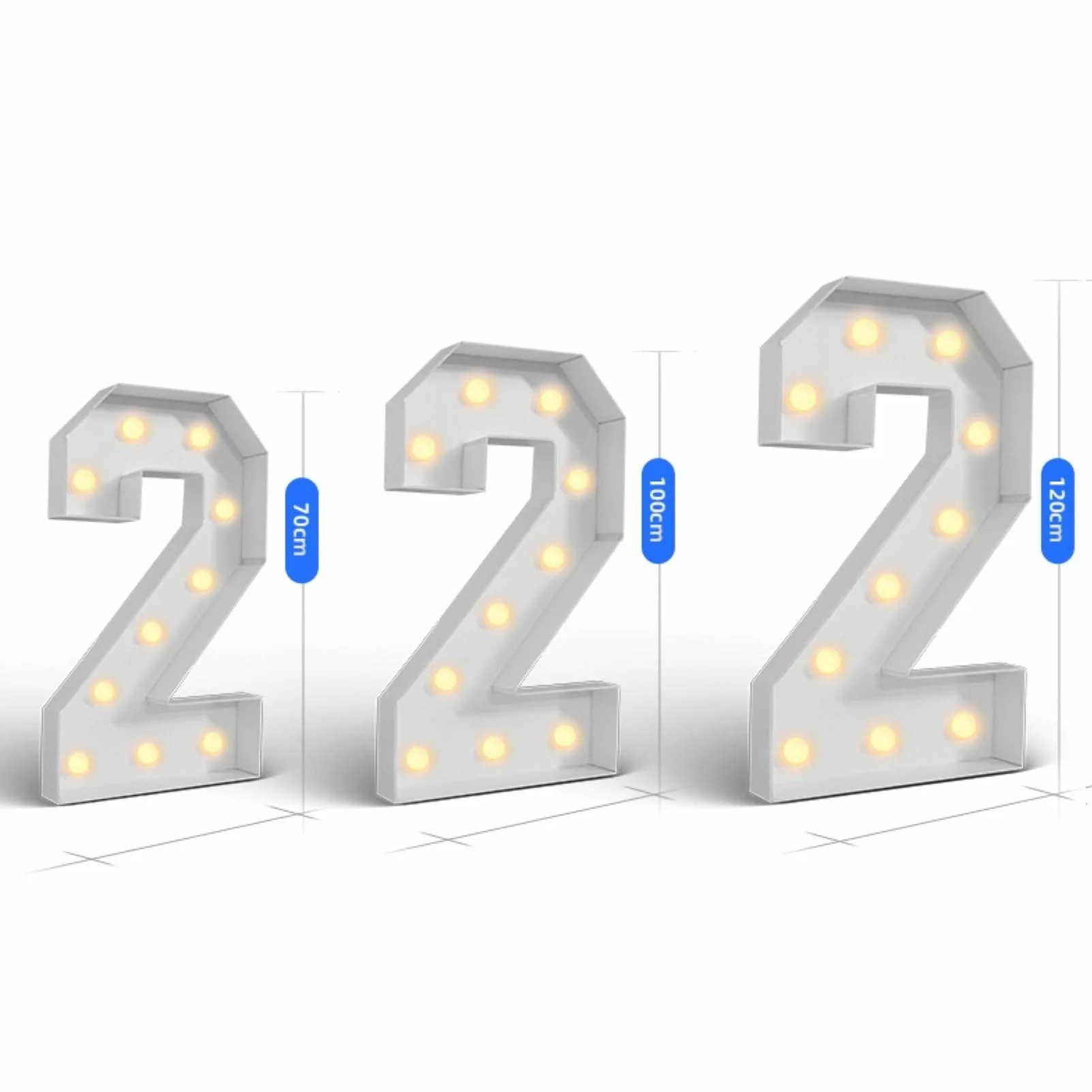Świecące litery Znak LED Marquee Litery z oświetleniem Alfabet Numer Lampa Oświetlenie Słowa Na Urodziny Rocznica Ślub Artykuły na przyjęcia (Kolor: Y, Rozmiar: 120 cm)