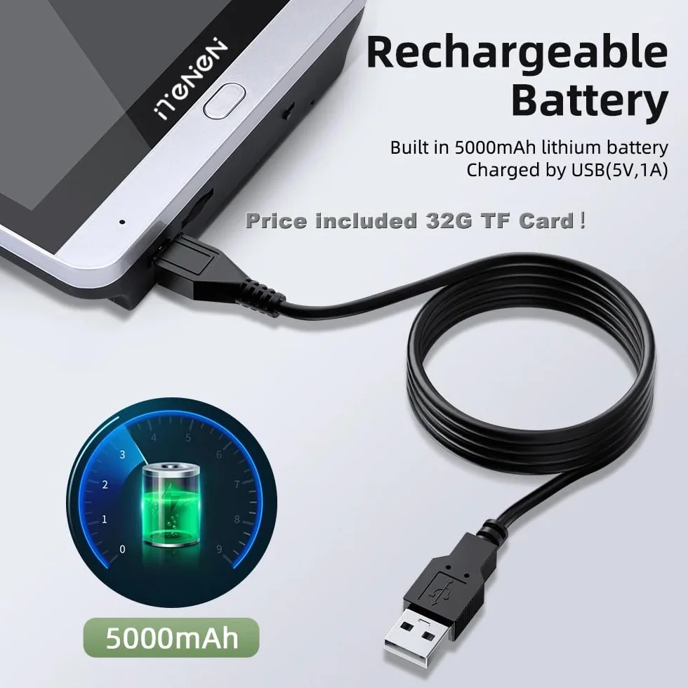 Wizjer Kamera WiFi 3.0 MP, bateria proszkowa do kamery do drzwi mieszkania, łatwa instalacja, telefon komórkowy, karta 32G w zestawie (ED-300P)