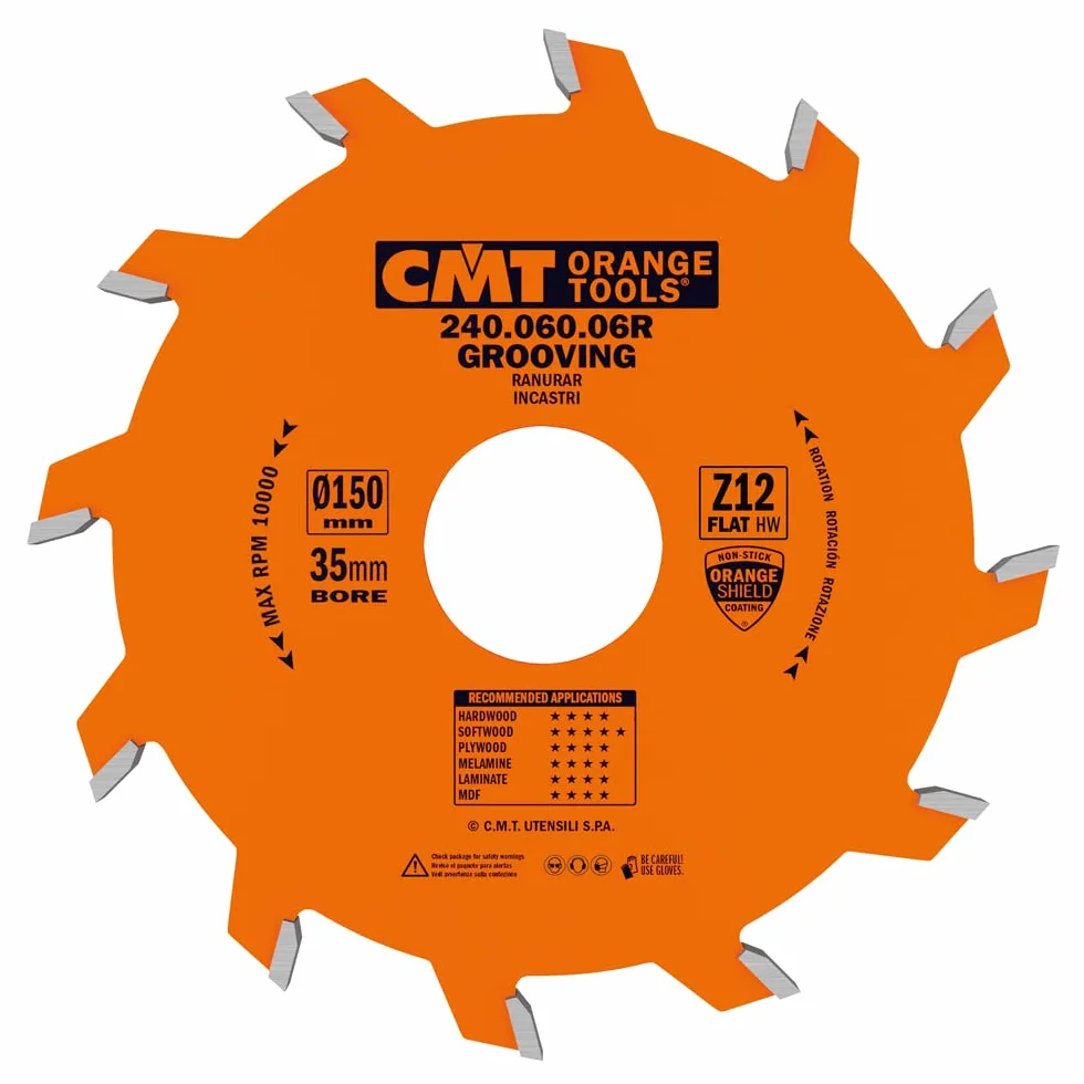 CMT Orange Tools 240.060.06r – tarcza do piły tarczowej do prostych frezarek 150 x 6 x 35 Z 12