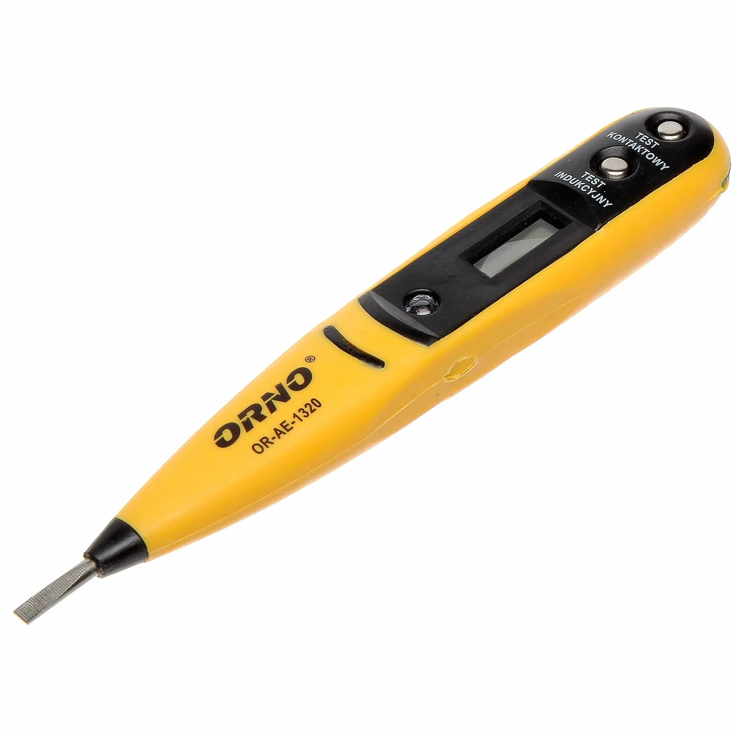 Orno OR-AE-1320 tester napięcia z wyświetlaczem LCD, uniwersalny tester 12-250 V AC/DC