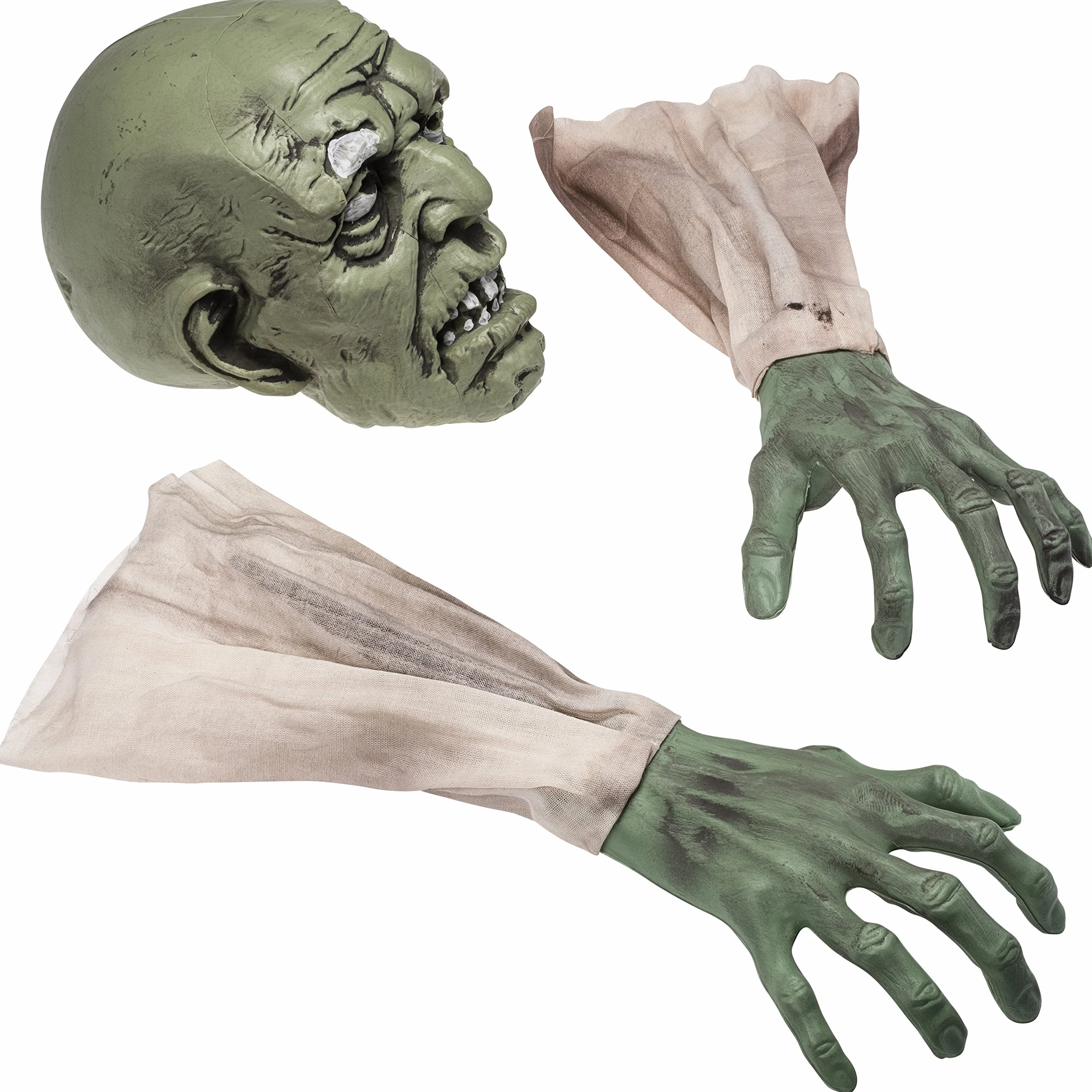 PREXTEX Zombie Groundbreaker dekoracje halloweenowe zestaw ramion szkieletu czaszka naturalnej wielkości zombie