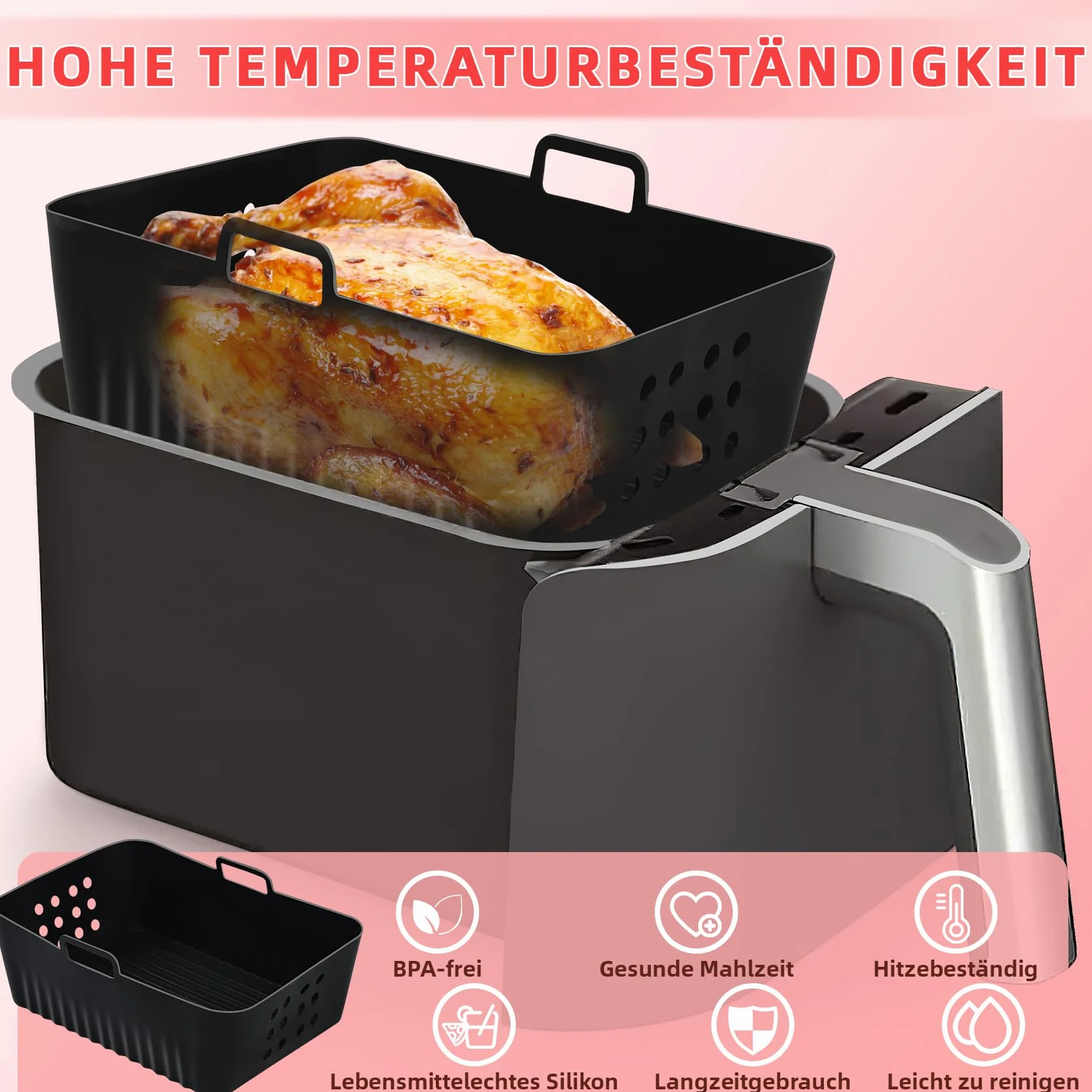 Silikonowa forma do frytkownicy na gorące powietrze Ninja Double Stack XL SL400EU Foodi Max Dual Zone AF400EU AF300EU 7,6 9,5 l Akcesoria Airfryer