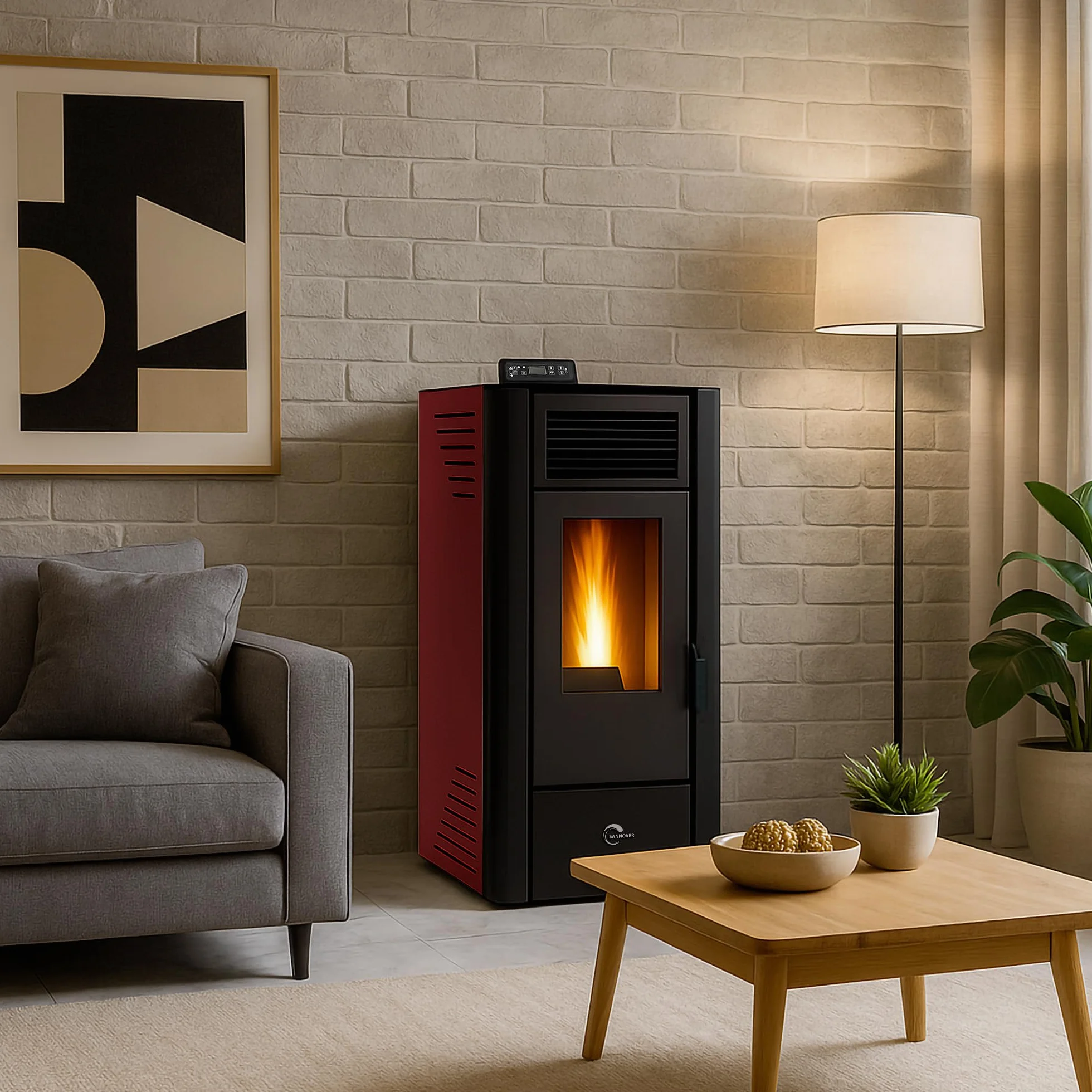Anita wodoodporna patelnia na pellet 11,6 kW Bordeaux Sannover