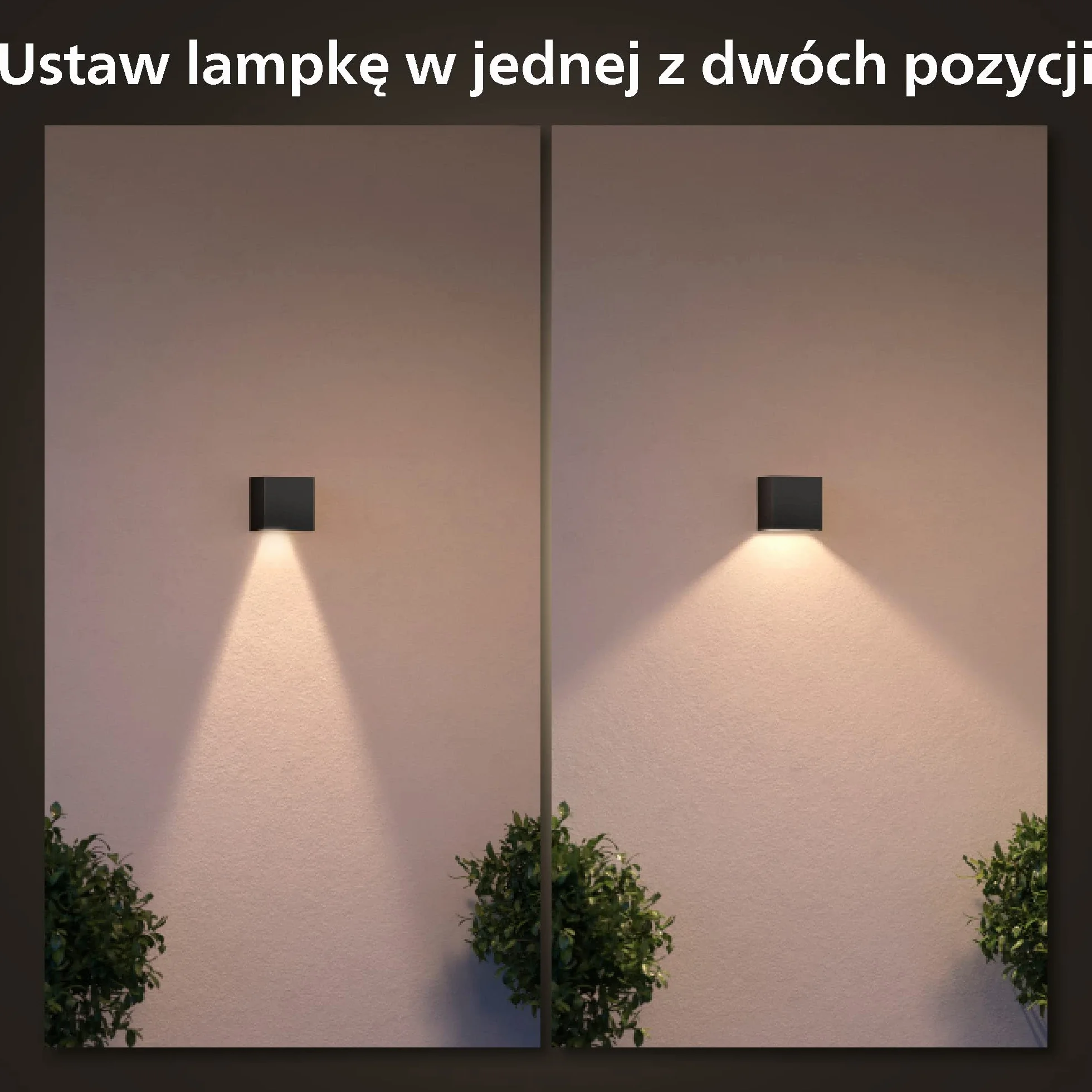 Philips Hue Resonate White and Color Ambiance Zewnętrzna Lampa Ścienna LED, Czarna, 16 mln Kolorów, Możliwość Przyciemniania, Sterowanie Aplikacją
