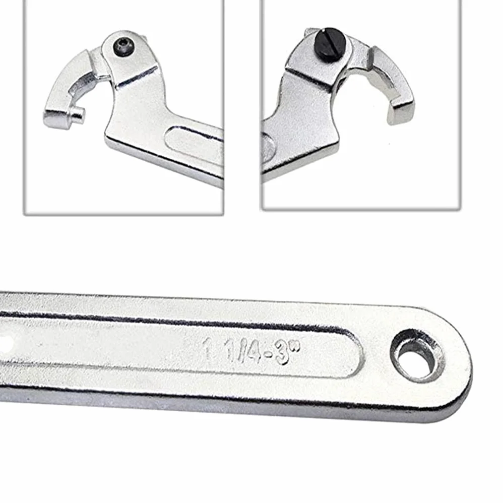 Klucz nastawny, 3/4 "19-51mm nastawny klucz hakowy C klucz narzędziowy chromowo-wanadowy ze skalą kluczowe narzędzia ręczne do nakrętek śruby