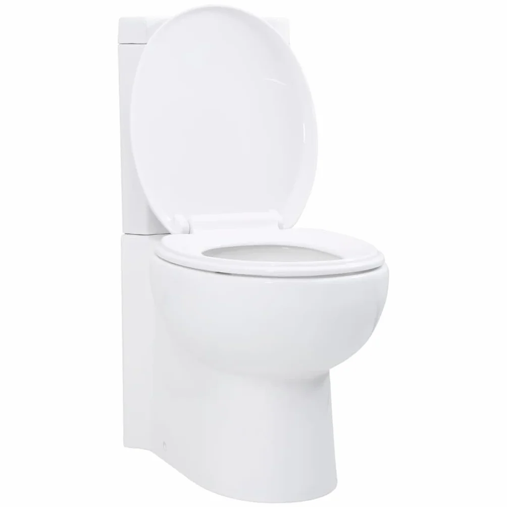 vidaXL Ceramiczna muszla klozetowa, narożna, biała