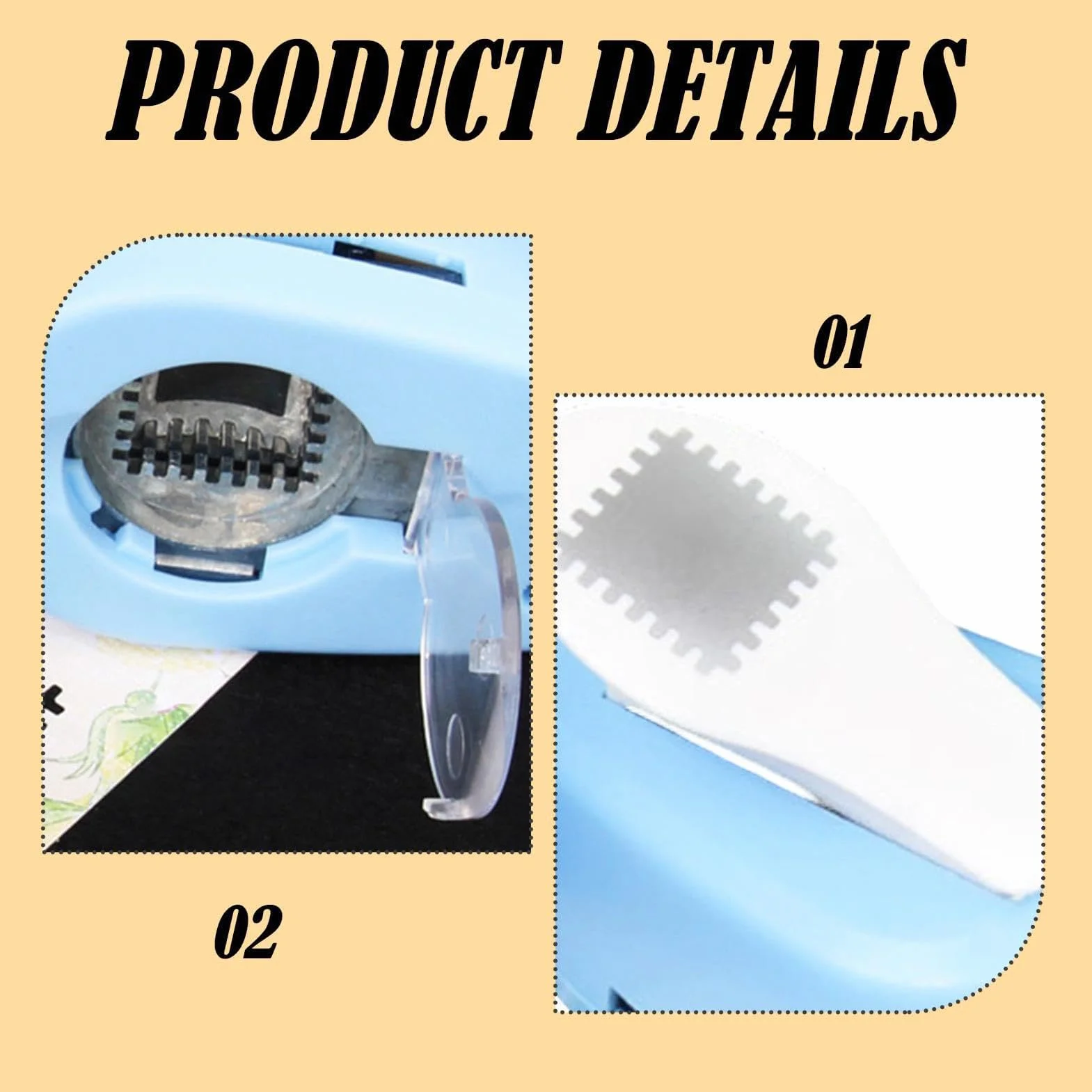 Stamp Puncher - Multi Purpose Paper Cutter For Scrapbook | PP Material With Blade And Easy Grip Handle, Creative Tool, For Cards, Photo Albums, School Art, Decorations