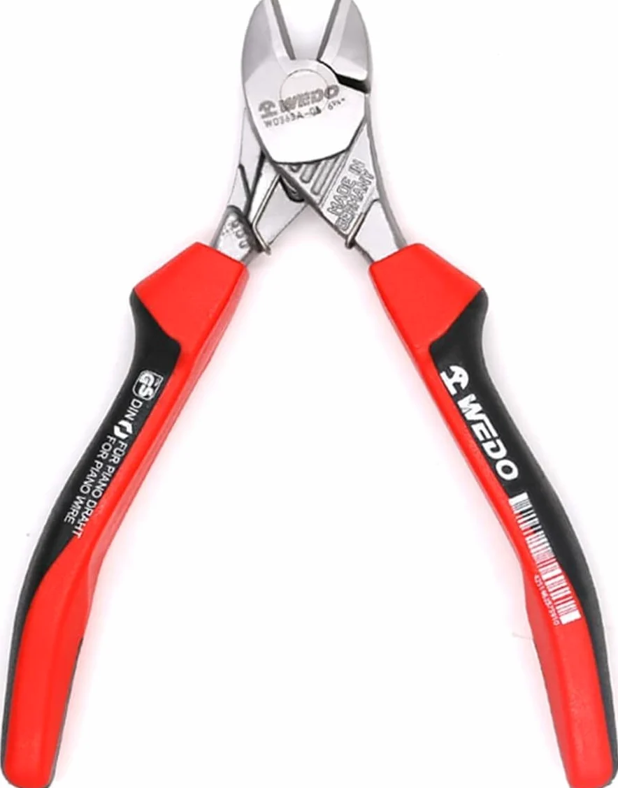 WEDO Szczypce tnące ukośne 6-1/10.2 cm, przecinaki ukośne o wysokiej dźwigni, szczypce do cięcia drutu bocznego, szczypce do cięcia drutu i szczypce do ściągania, kute matrycznie ze stali CRV,