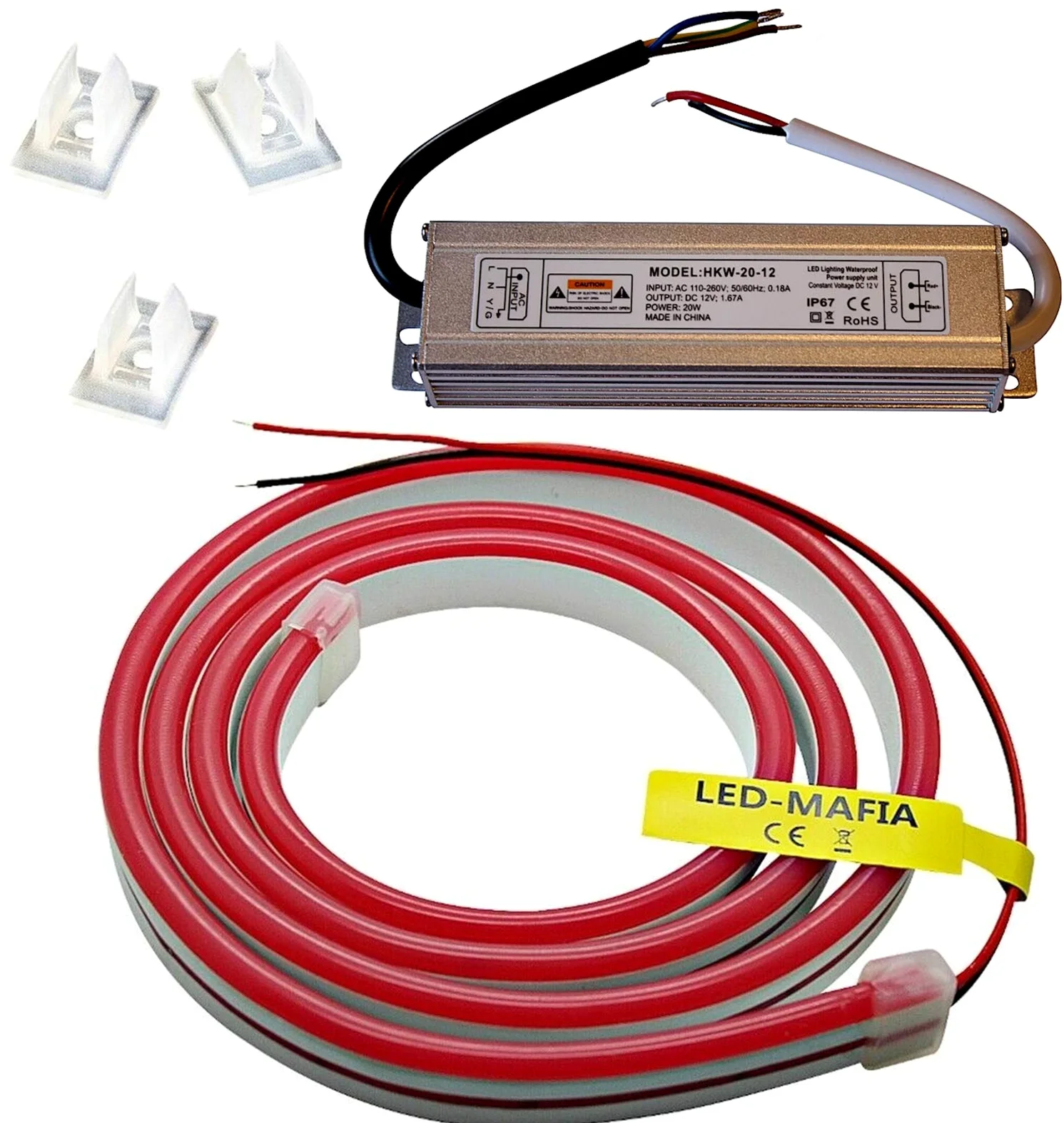 12 V/230 V (zasilacz sieciowy) taśma LED oświetlenie podławkowe, oświetlenie sauny, lampa do sauny (ciepła biel, 5 m – 15,99 €/m)