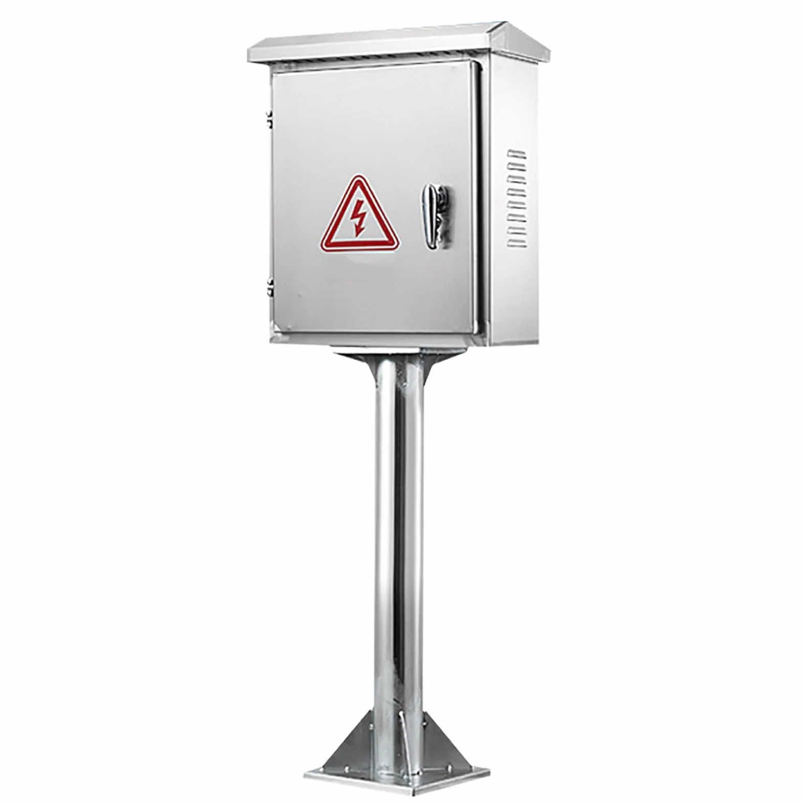 Wodoszczelna Obudowa Elektryczna ze Stali Nierdzewnej 304 | Wolnostojąca Szafka Rozdzielcza na Słupku (Wysokość 100 cm) ze Wzmocnionymi Zamkami i Zawiasami(40x30x18cm/16x12x7in)