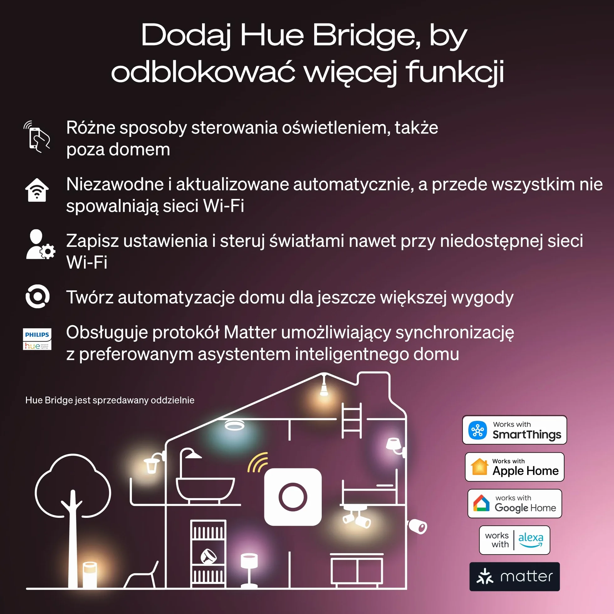 Żarów Philips Hue Smart LED A67, White and Color Ambiance, trzonek E27, 11,8 W, pełne spektrum światła 1000K–20000K, 1600 lumenów, przyciem, działa z Alexa, Google Assistant i Apple Home, op. 1 szt.