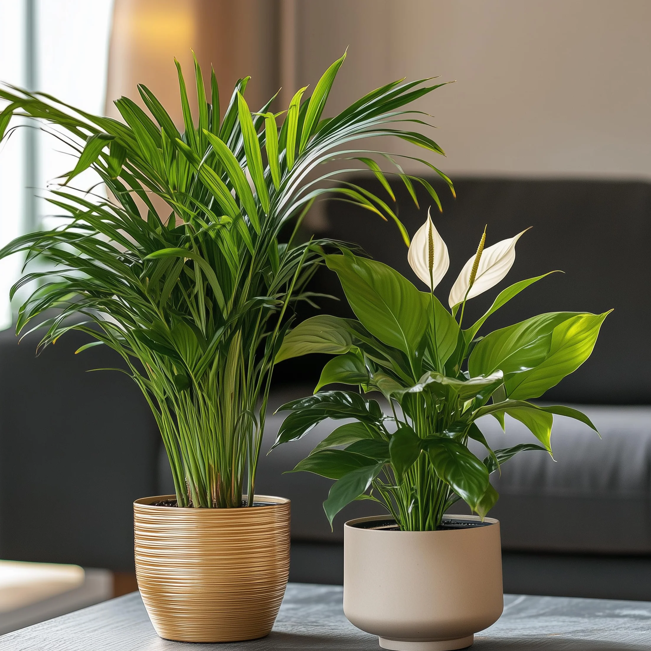 Plant in a Box Skrzydłokwiat Areca Zestaw oczyszczający powietrze Wysokość 60-75cm Doniczka 17cm