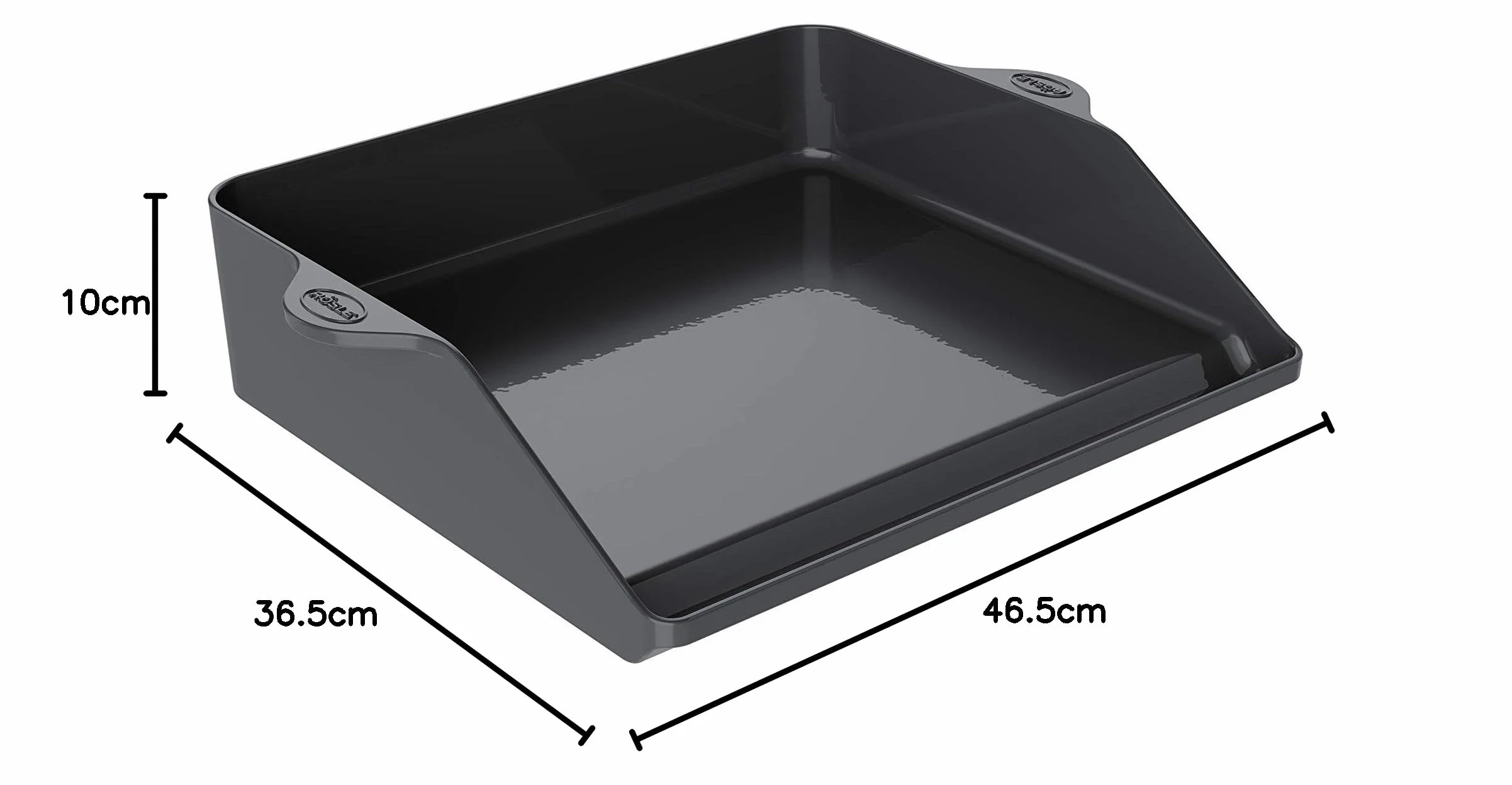 RÖSLE Plancha płyta grillowa, wysokiej jakości płyta grillowa z żeliwa emaliowanego porcelaną do mięsa, warzyw i małych kawałków grilla, bardzo wysoka krawędź, 47 x 36,5 cm