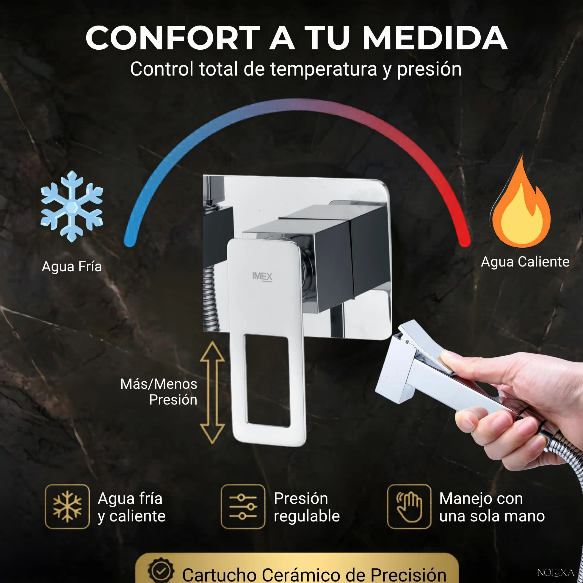 IMEX kran bidetowy, bateria bidetowa, bateria bidetowa, bateria bidetowa z mieszaczem ciepłej i zimnej wody, bateria Bidet, łatwa instalacja, seria szwedzka, kolor chrom