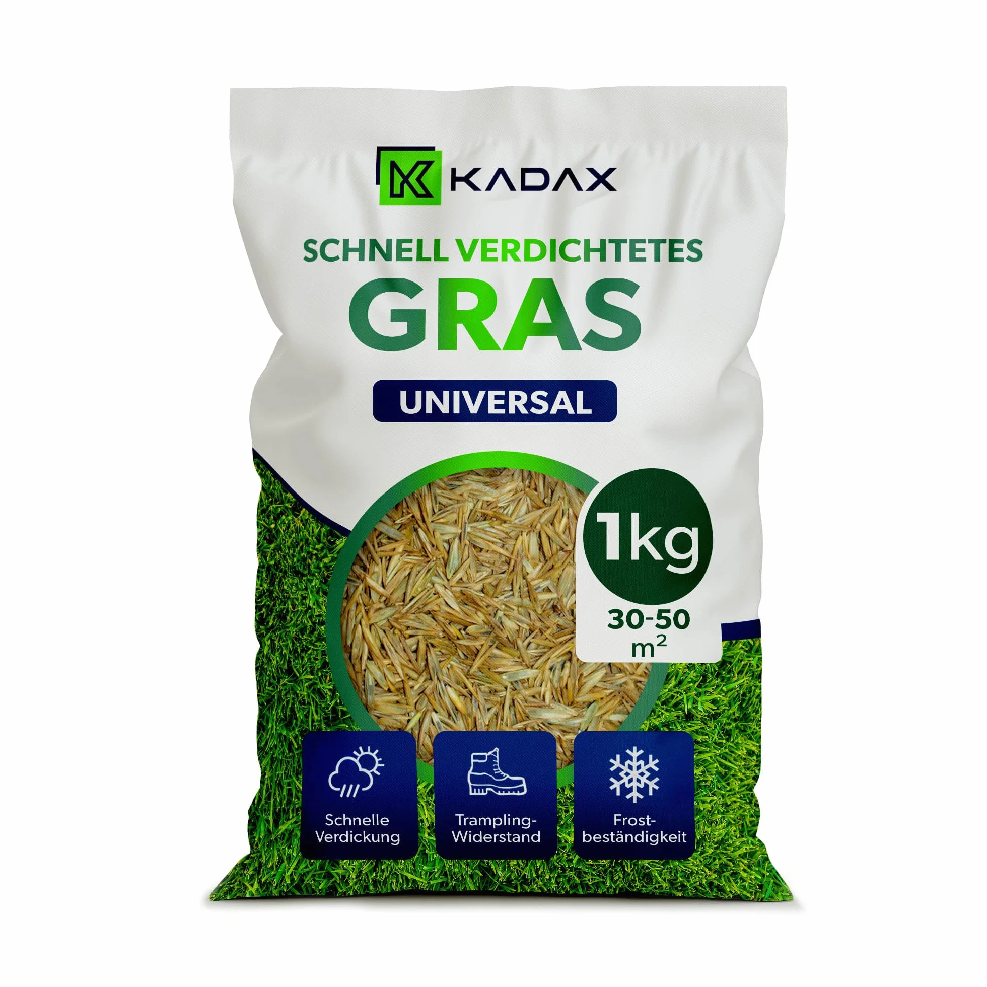 Nasiona trawnika Kadax, trawa szybka, granulki trawnikowe, odporna na mróz, 1 kg