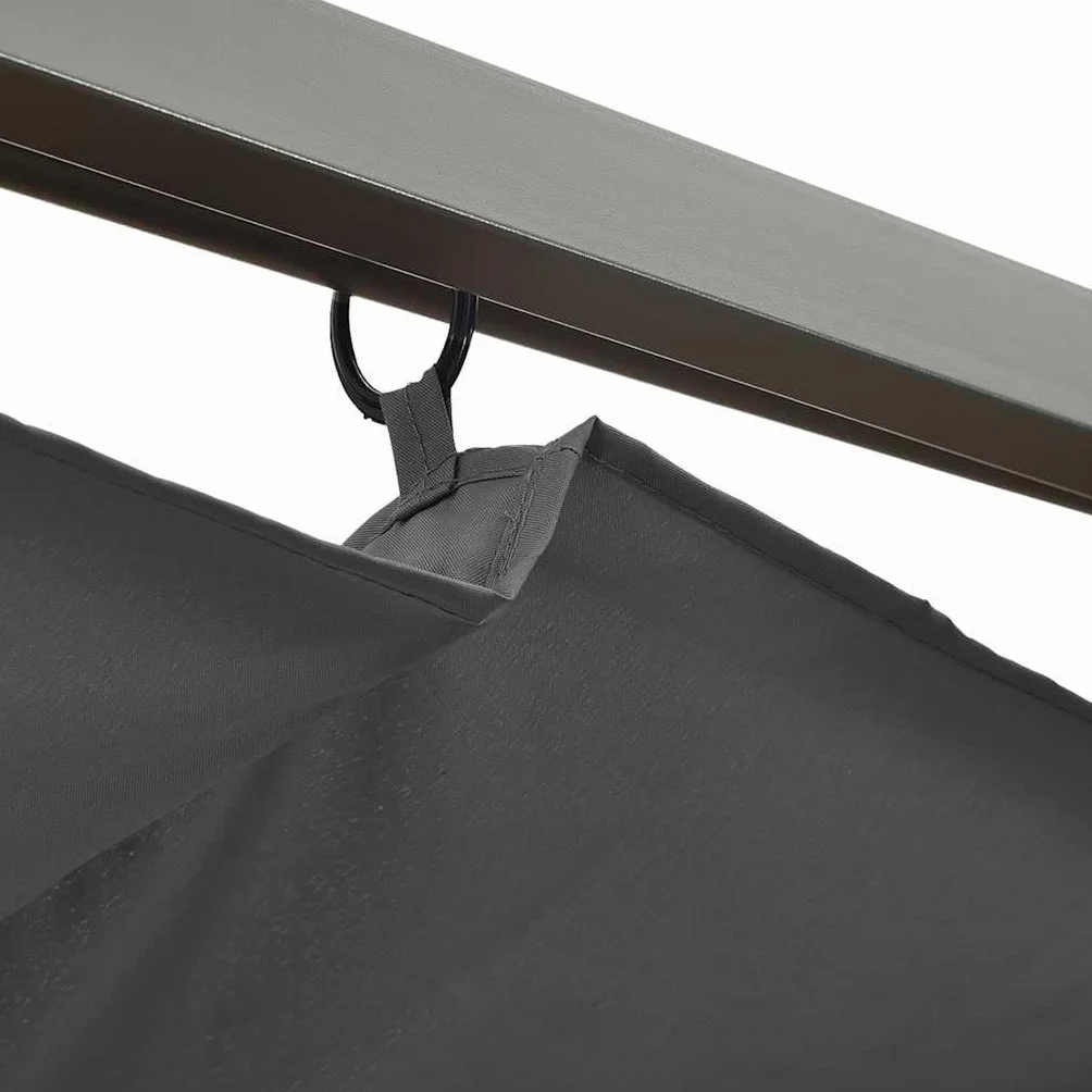vidaXL Pergola ogrodowa ze zwijanym dachem 3x3 m antracyt 180 g/m²