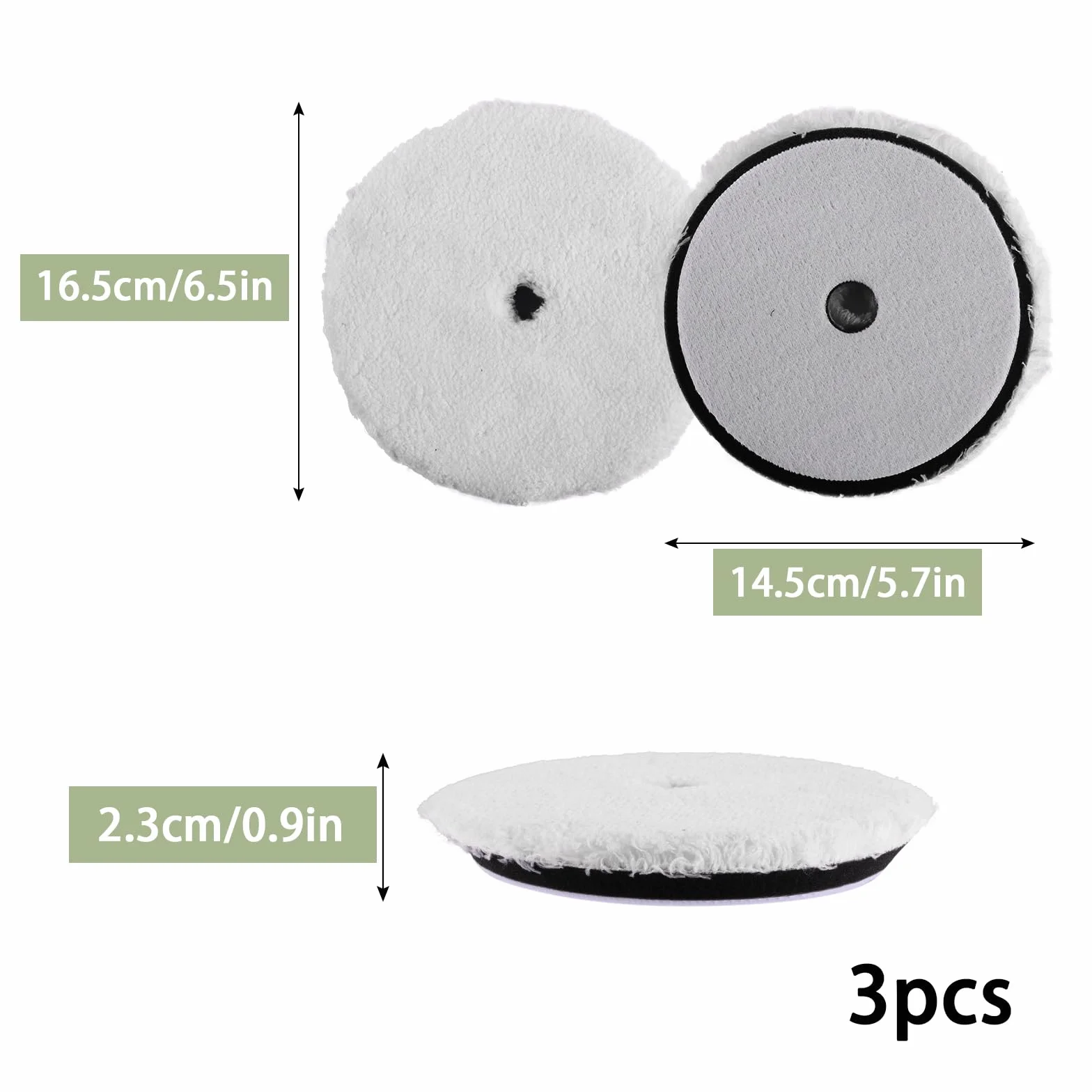 3 sztuki podkładek polerskich 125 mm z mikrofibry gąbka polerska 125 mm na rzep podkładki z mikrofibry do maszyny polerskiej gąbki do wełny zestaw do polerowania, podkładki polerskie, gąbka do