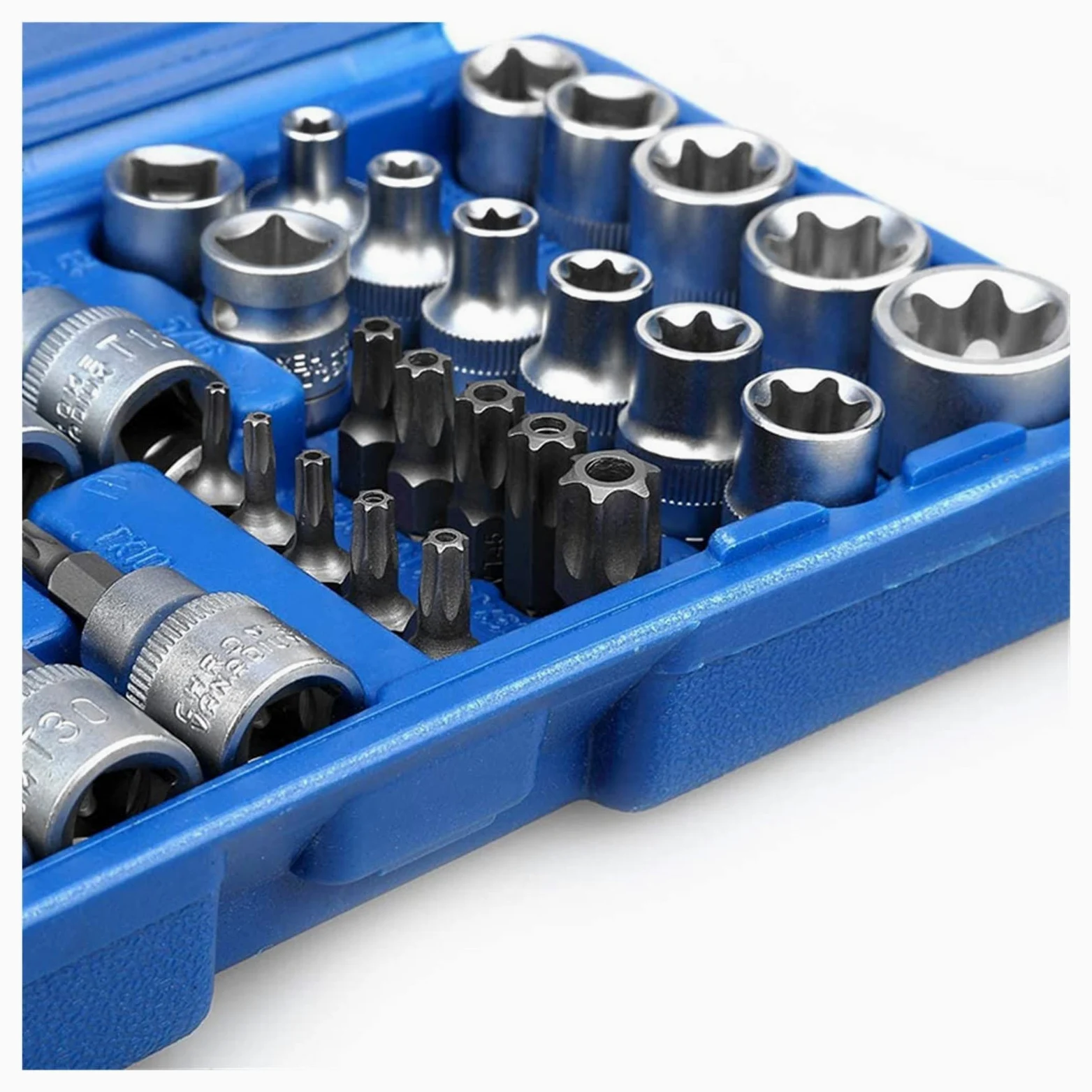 yaoqijie Gniazdo Torx Star Set & Bit Male Kobieta E Gniazda z Torx Narzędzie Ki, zewnętrzny moment obrotowy Gniazdo Ustaw narzędzie do naprawy silnika lasting (Color : 29PCS)