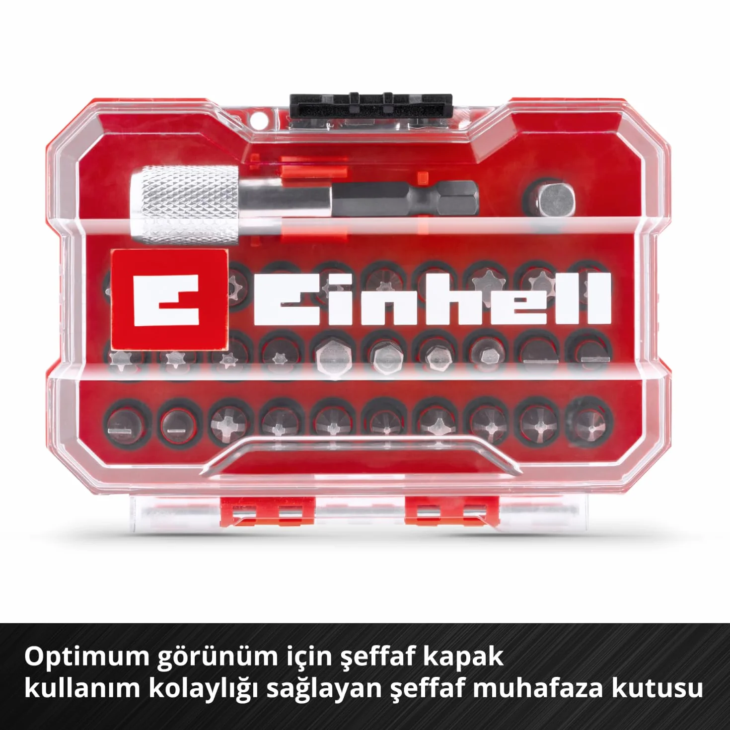 Einhell Xs-Case Zestaw Bitów, Czerwony, 32 Elementy