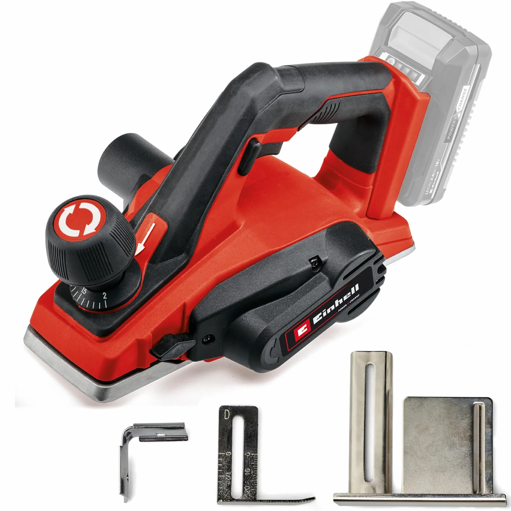 Einhell Strug akumulatorowy TE-PL 18/82 Li-Solo Power X-Change (18 V, Li-ion, szerokość struga 82 mm, głębokość skrawania do 2 mm, automatyczna stopka parkująca, bez akumulatora i ładowarki)