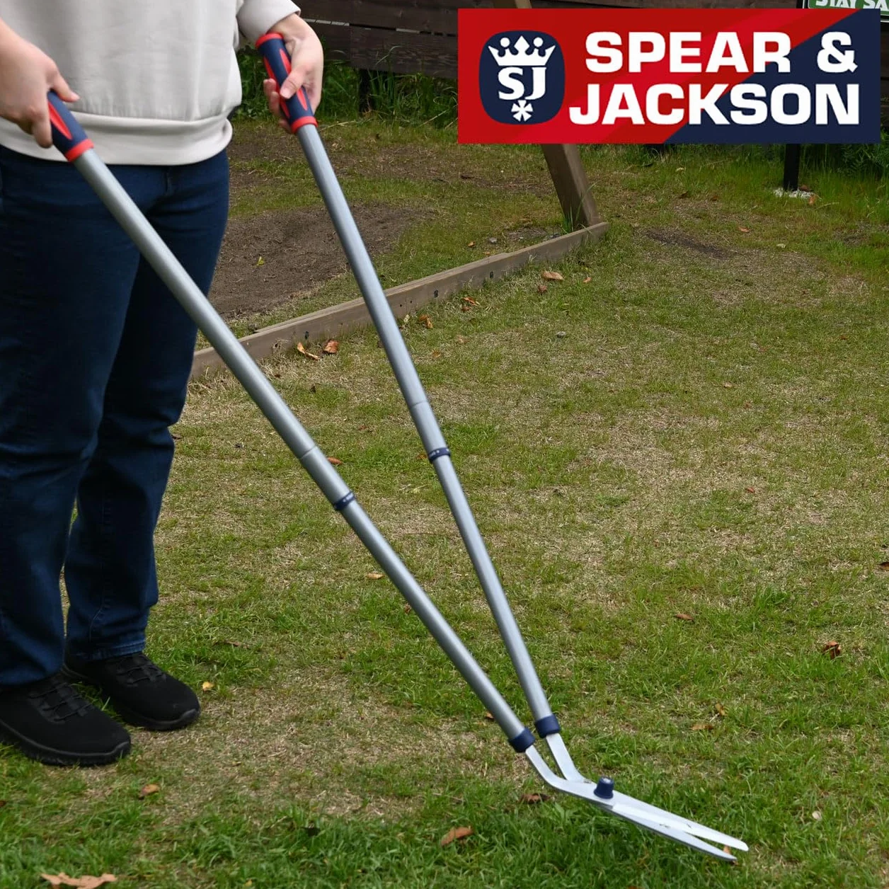 Spear & Jackson 4911RSS Razorsharp Stalowe nożyce do trawnika z teleskopowym uchwytem