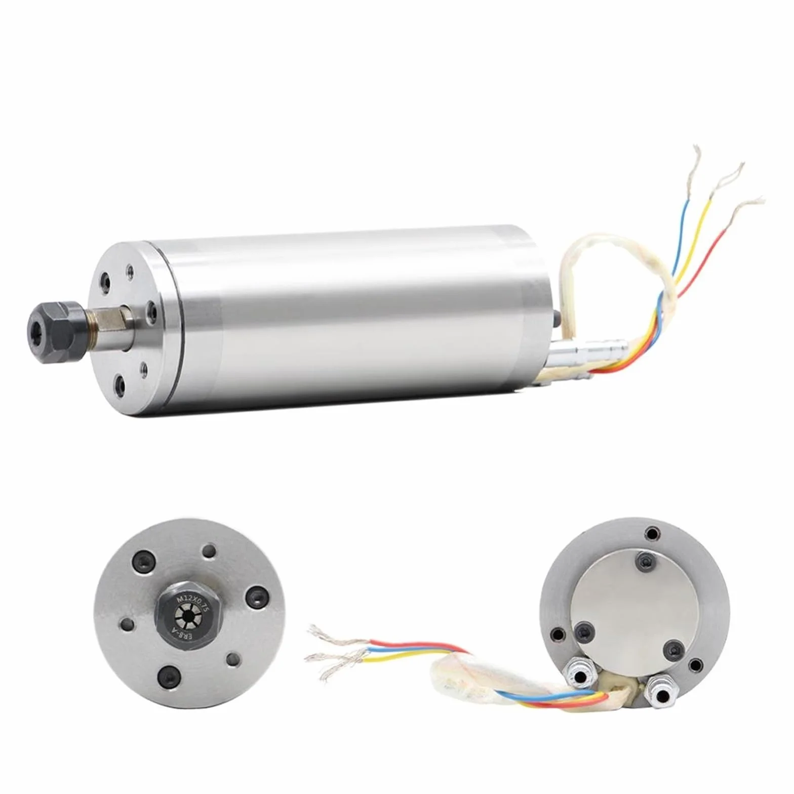 Silnik Wrzecionowy Chłodzony Wodą 75vAC 300w ER8 0-60000 Obr./min Wrzeciono Szybkoobrotowe 48 * 130mm Chłodzenie Wodne Misterna Rzeźba Wysoce Zoptymalizowany