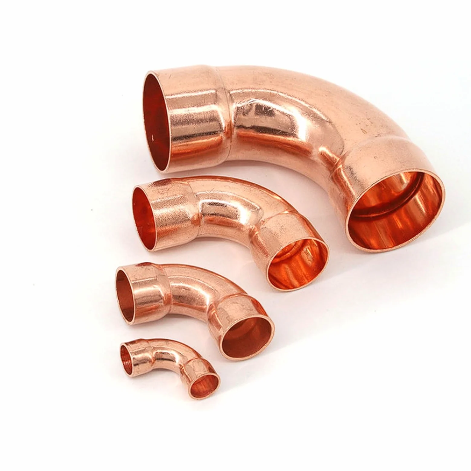 Zestaw złączek do rur miedzianych 1/2" do 2-5/8", Uszczelki lutowane do chłodzenia HVAC AC i kolanek 90 stopni do ogrzewania i klimatyzacji | 54 mm x 1,5 mm