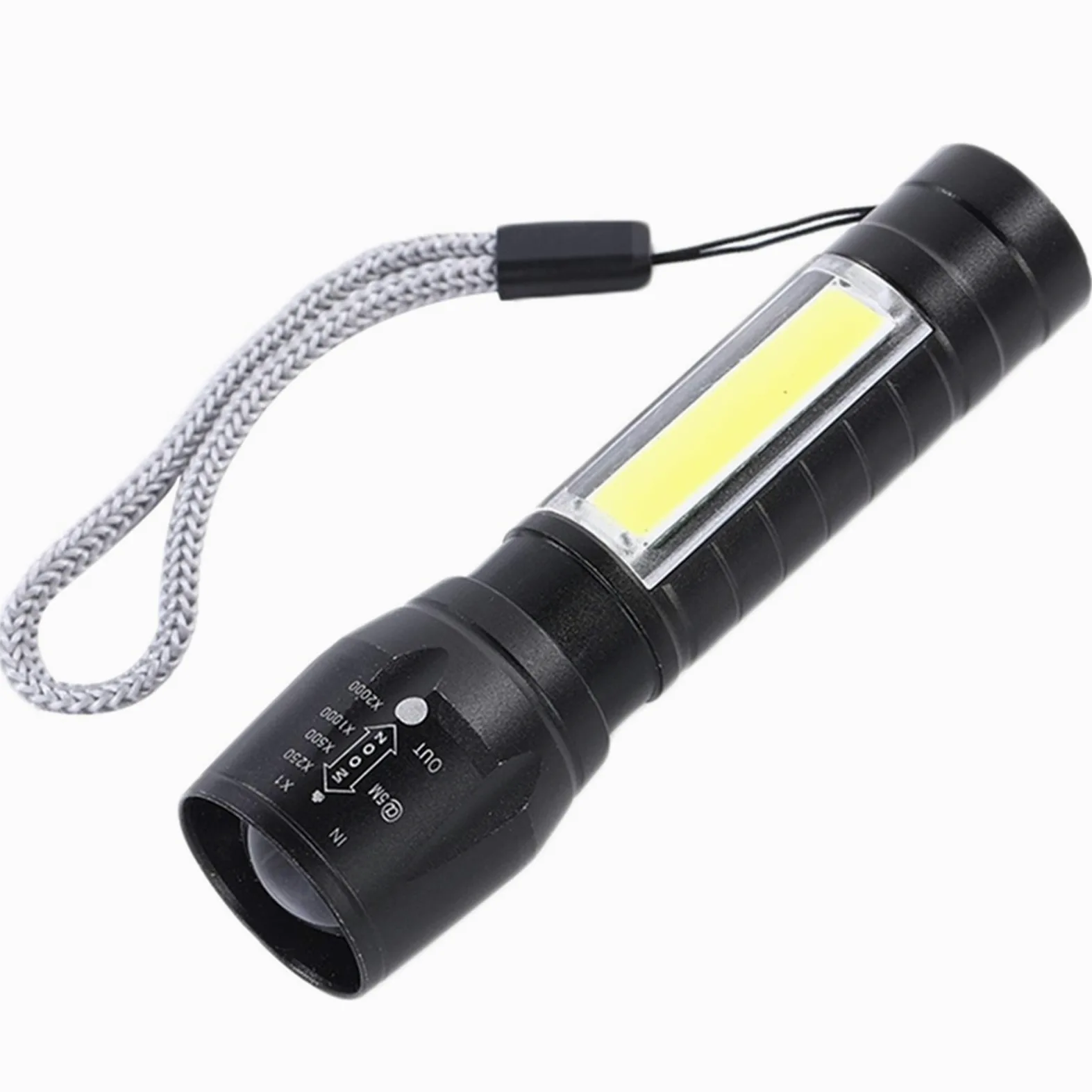 Bardzo długa latarka elektryczna w trybie gotowości Mini XPE Latarka ze stopu aluminium Silne światło Zoom Długi-USB Wielofunkcyjna latarka wielokrotnego ładowania jako Power Bank i akcesori