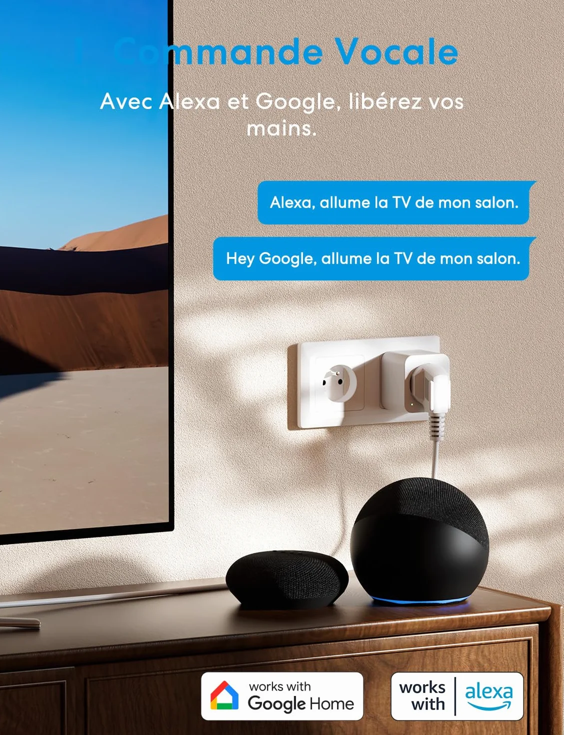 Meross Gniazdo inteligentne (typ E), 16 A gniazdko WiFi kompatybilne z Alexa i Google Home, inteligentne gniazdko elektryczne ze sterowaniem głosowym, zdalnym sterowaniem i konfiguracją Bluetooth