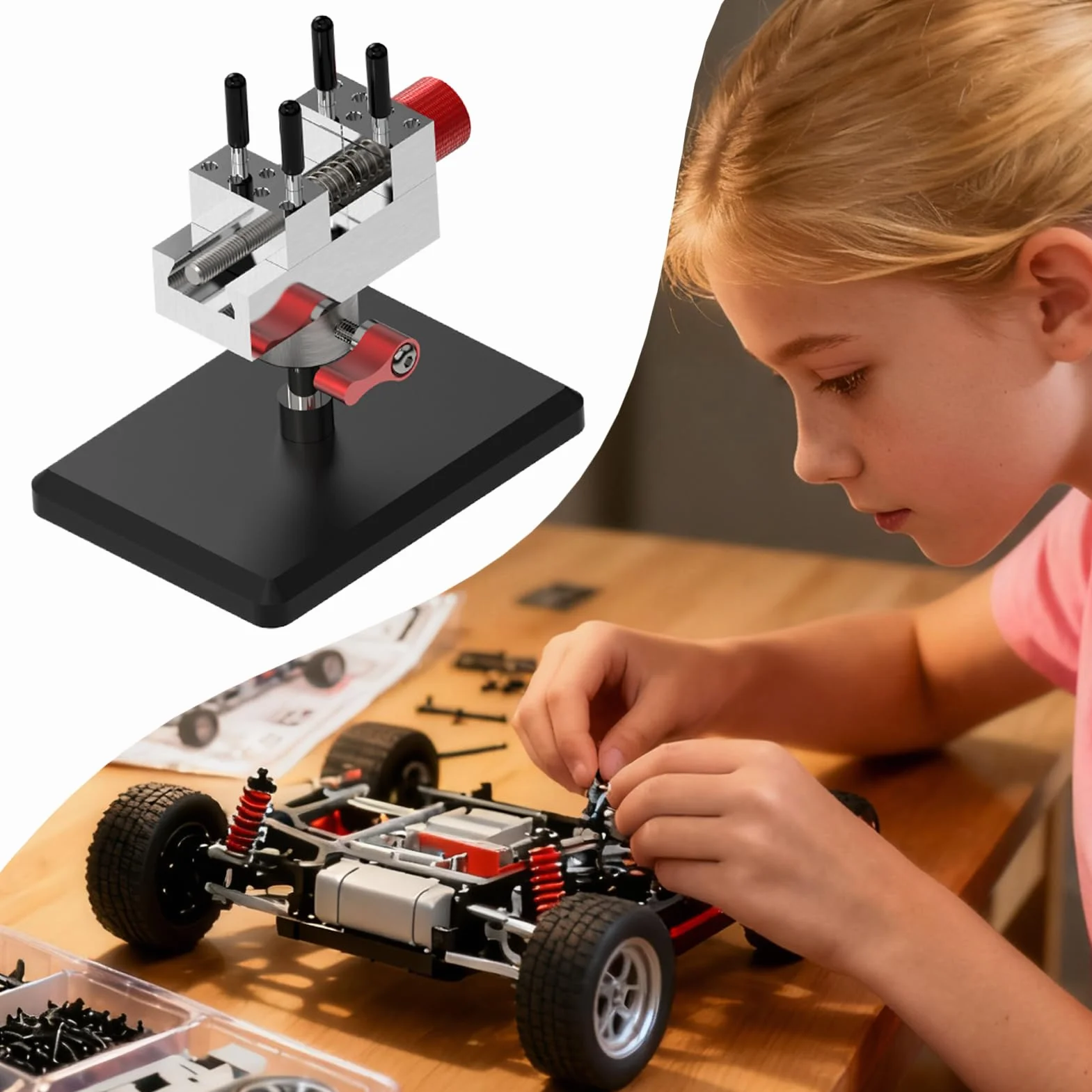 Mini Imadło Zaciskowe Przenośne Narzędzie Do Modelarstwa | Małe Imadło Stolarskie Zacisk dla Twórców Biżuterii Entuzjastów Rzemiosła Hobbystów Serwisantów Artystów Profesjonalistów