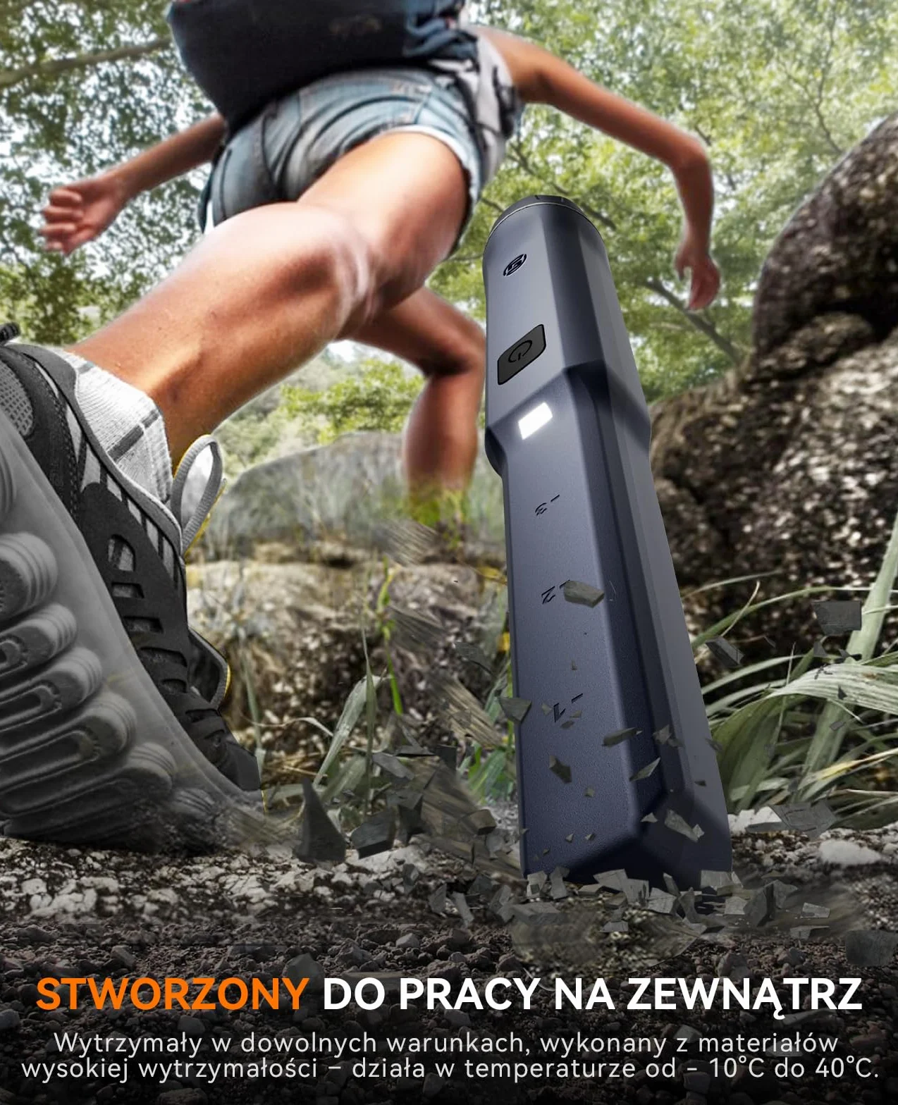SUNPOW pinpointer wykrywacz metali IP68 wodoodporny 15h pracy 360° wysoka czułość