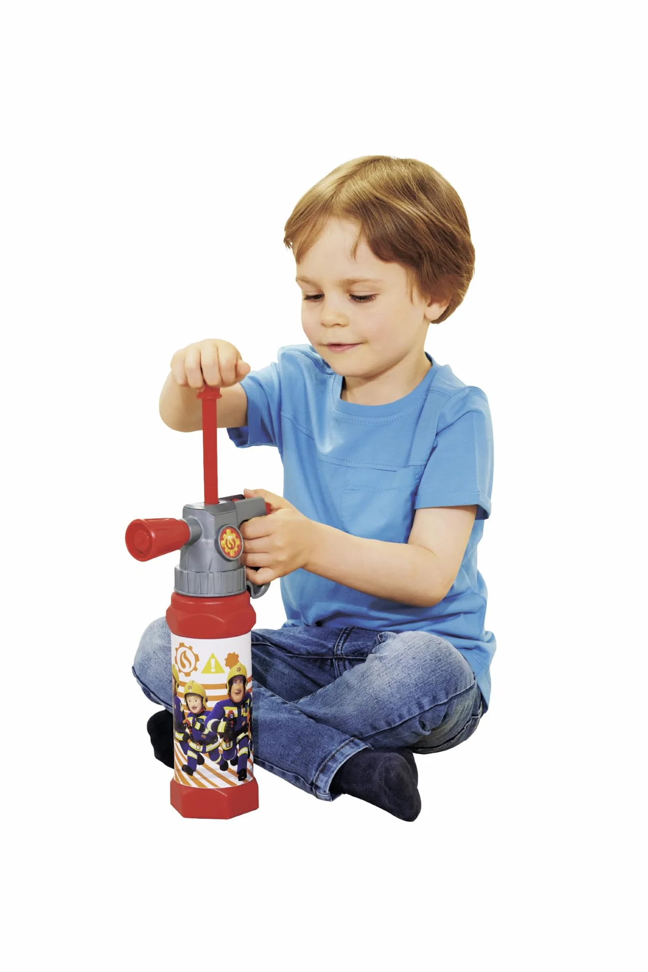 Simba 109252612 Strażak Sam gaśnica XL, z uchwytem, wodoodporna banderola, 31 cm, pojemność zbiornika 650 ml, zasięg 6 m, od 3 lat