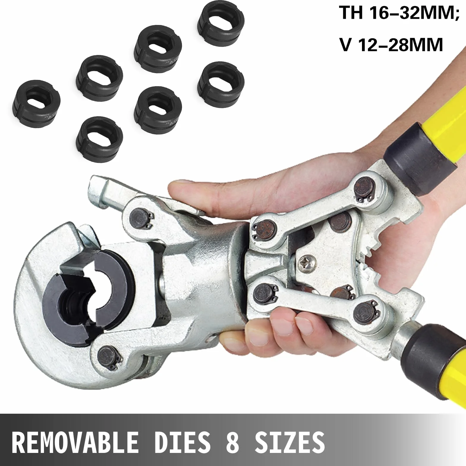 VEVOR Narzędzie do zaciskania rur Ø 12-32 MM, Zaciski do ostrzy Zaciski do węży Nadaje się do rur aluminiowych/rur PEX/rur PB/złączek miedzianych/uszczelek miedzianych