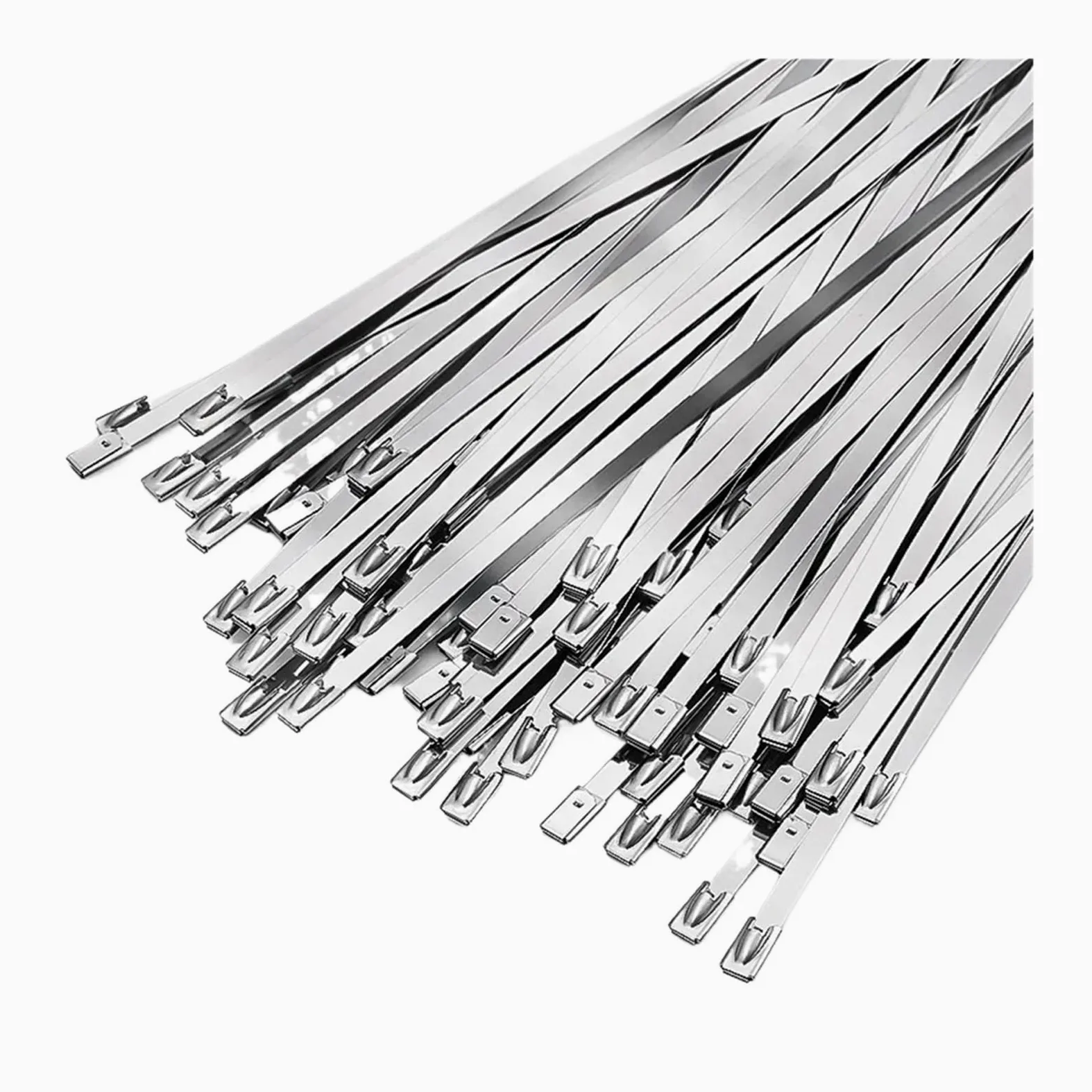 Metalowe opaski kablowe ze stali nierdzewnej samoblokujące pierścienie mocujące wytrzymałe opaski kablowe organizator wydechu do biura domowego(4.6x200mm,500PCS)