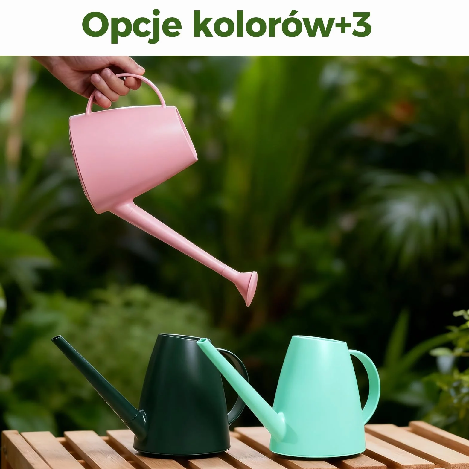 Bamworld Konewka do Roślin 1.8L Wewnętrznych i Zewnętrznych – Długi Dziób, Podwójny System Dyszy, Ergonomiczny Uchwyt (Niebieski)