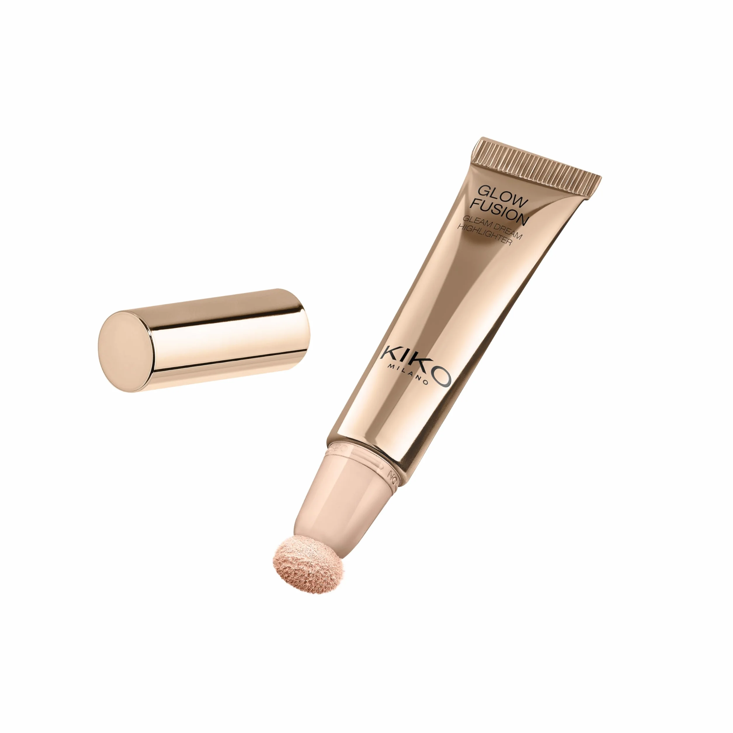 KIKO Milano Glow Fusion Gleam Dream Highlighter 1, Rozświetlacz Do Twarzy W Płynie Z Aplikatorem Gąbkowym