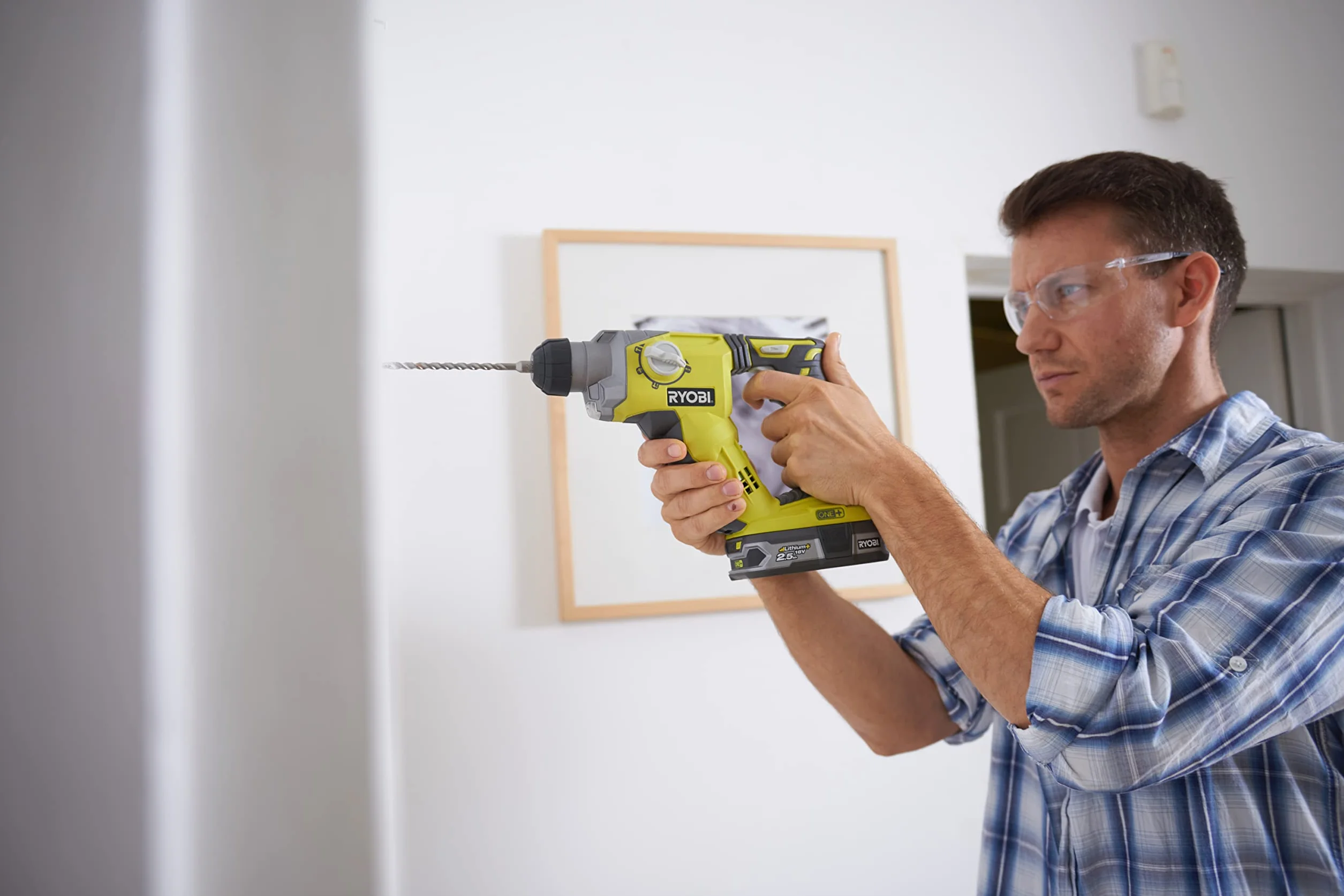 Ryobi R18SDS-0 5133002305 Młotowiertarka Udarowa 18V, Uchwyt SDS+, Udar Pneumatyczny, Energia Udaru 1.3 J, Funkcja Dłutowania, z Udarem Lub bez