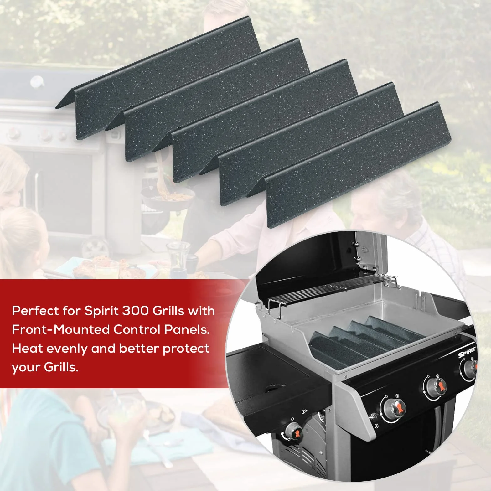 Weber Spirit 300 Flavorizer Bar, 38,8 cm, porcelana emaliowana, zamienne E310 S310 E320 E330
