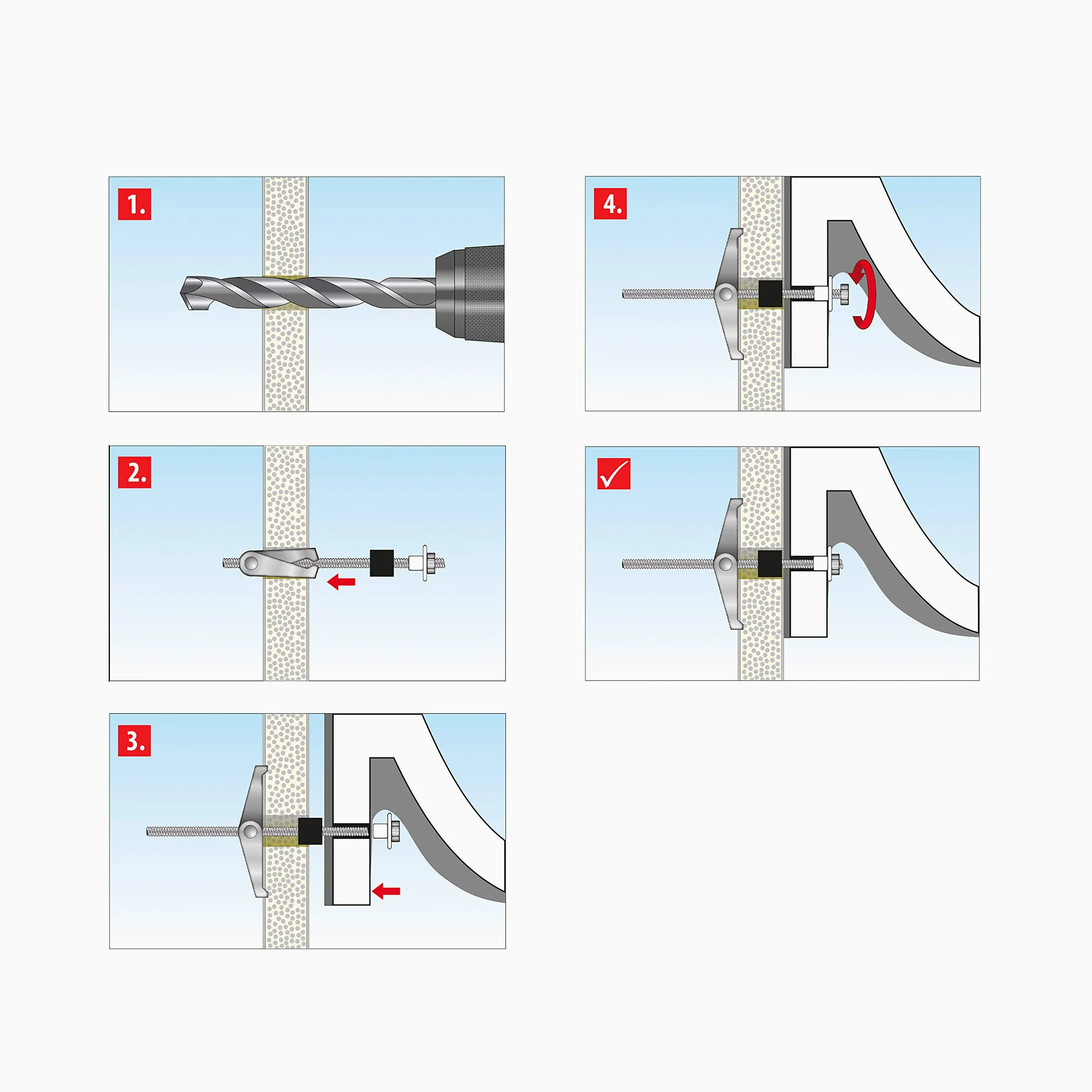 TOX Mocowanie umywalki Oaza Spagat M10 mm, 10 sztuk, 024100221