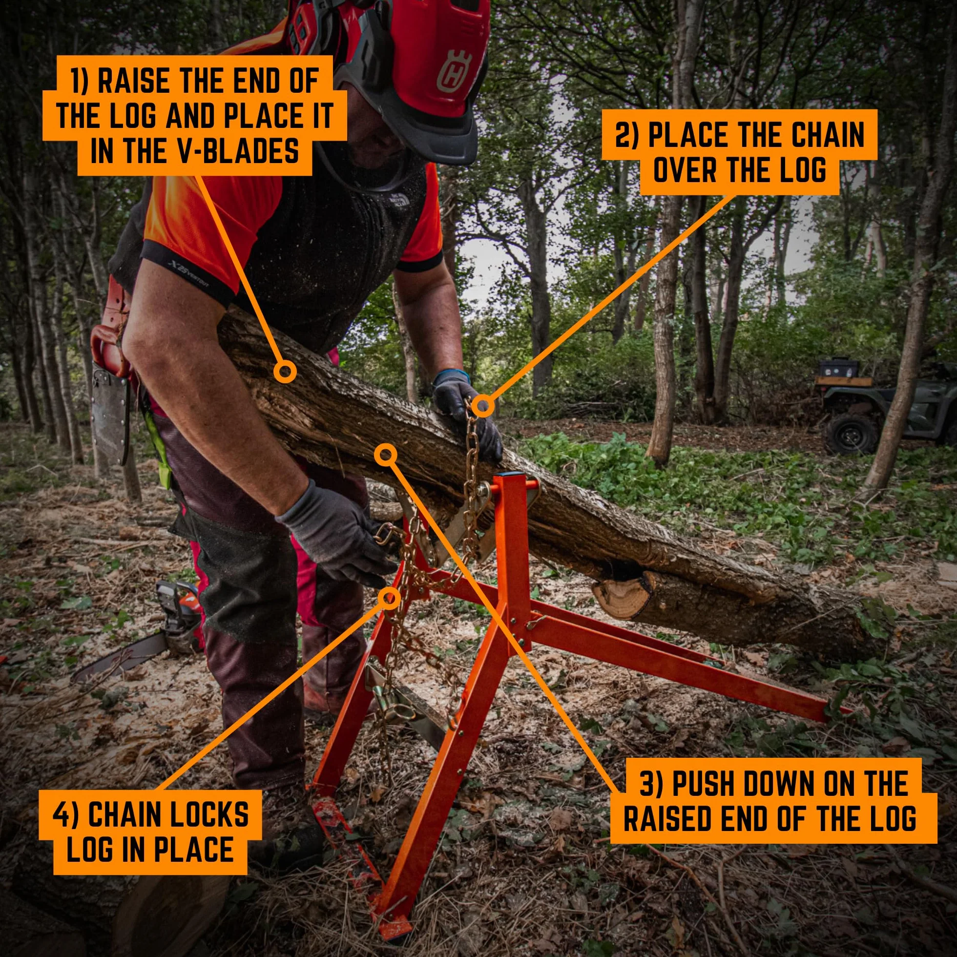 Forest Master Ultimate Saw Horse, czerwony, USH