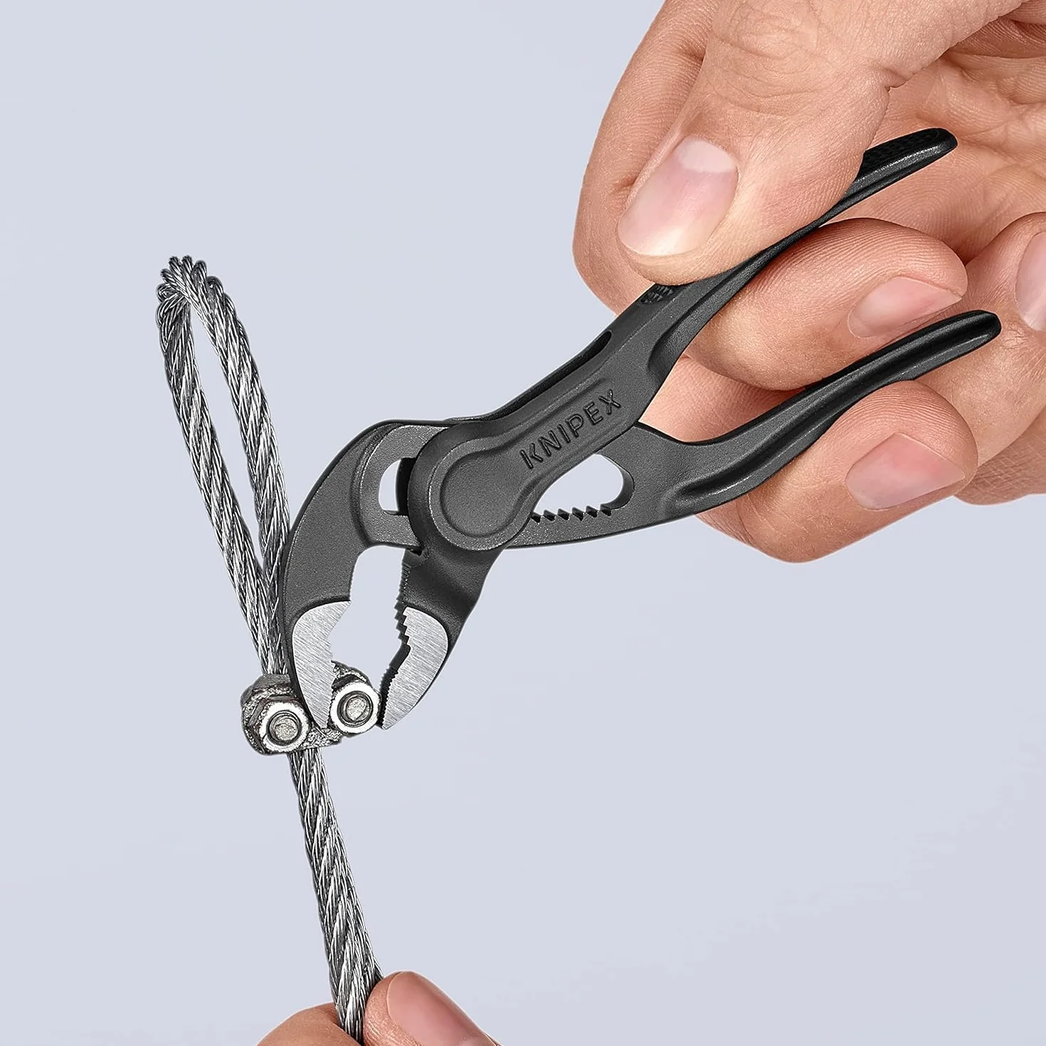 KNIPEX Cobra XS Szczypce nastawne do rur fosforanowana, szara wytłaczana, chropowata powierzchnia 100 mm, 87 00 100