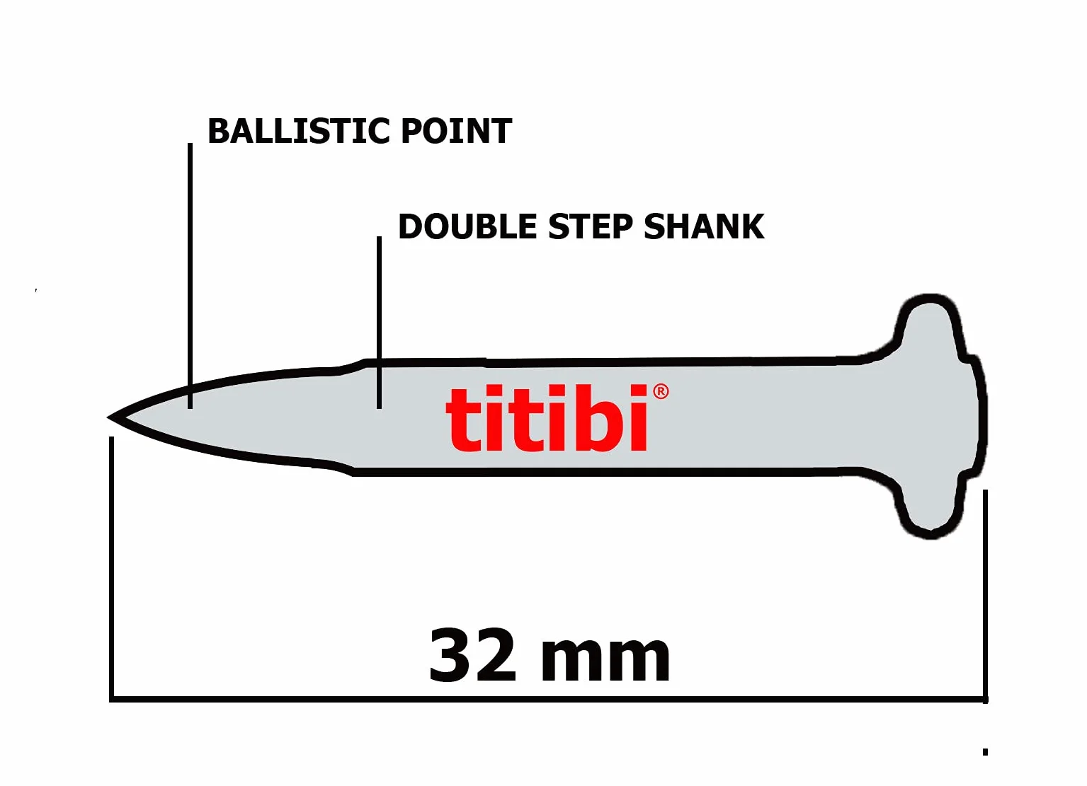Bomholety gazowe Ø3,0 x 32 mm 2 szt. kompatybilne z Hilti GX100