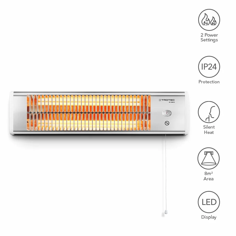TROTEC Grzejnik tarasowy na podczerwień IR 1200 S 600 W 1200 W