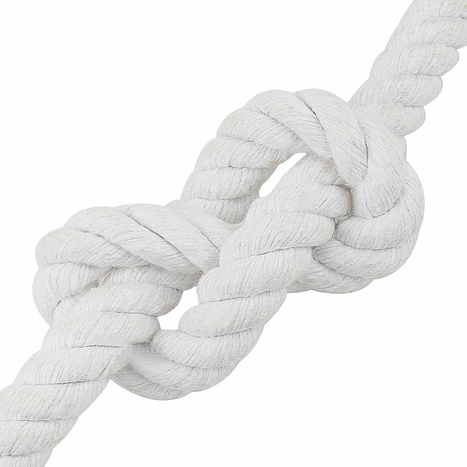 Linka bawełniana, biała, 2 x 2 x 2500 cm, 3-warstwowa, trwała, elastyczna, do ogrodu, na kemping, do warsztatu, projektów DIY, z dobrą przyczepnością i wszechstronnym mocowaniem