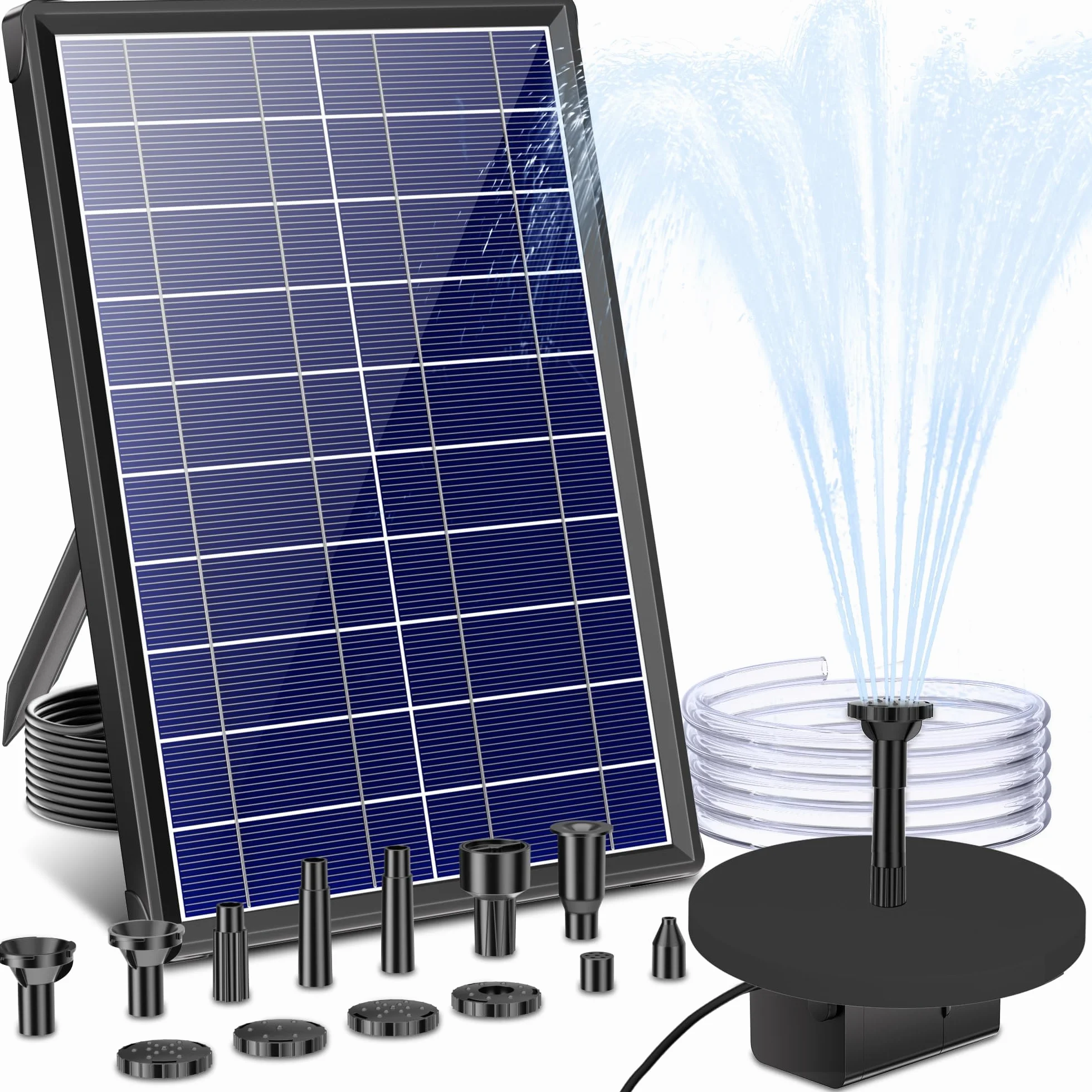 Pompa solarna do stawu 7,5 W 300 l/h z filtrem i wężem 1,5 m