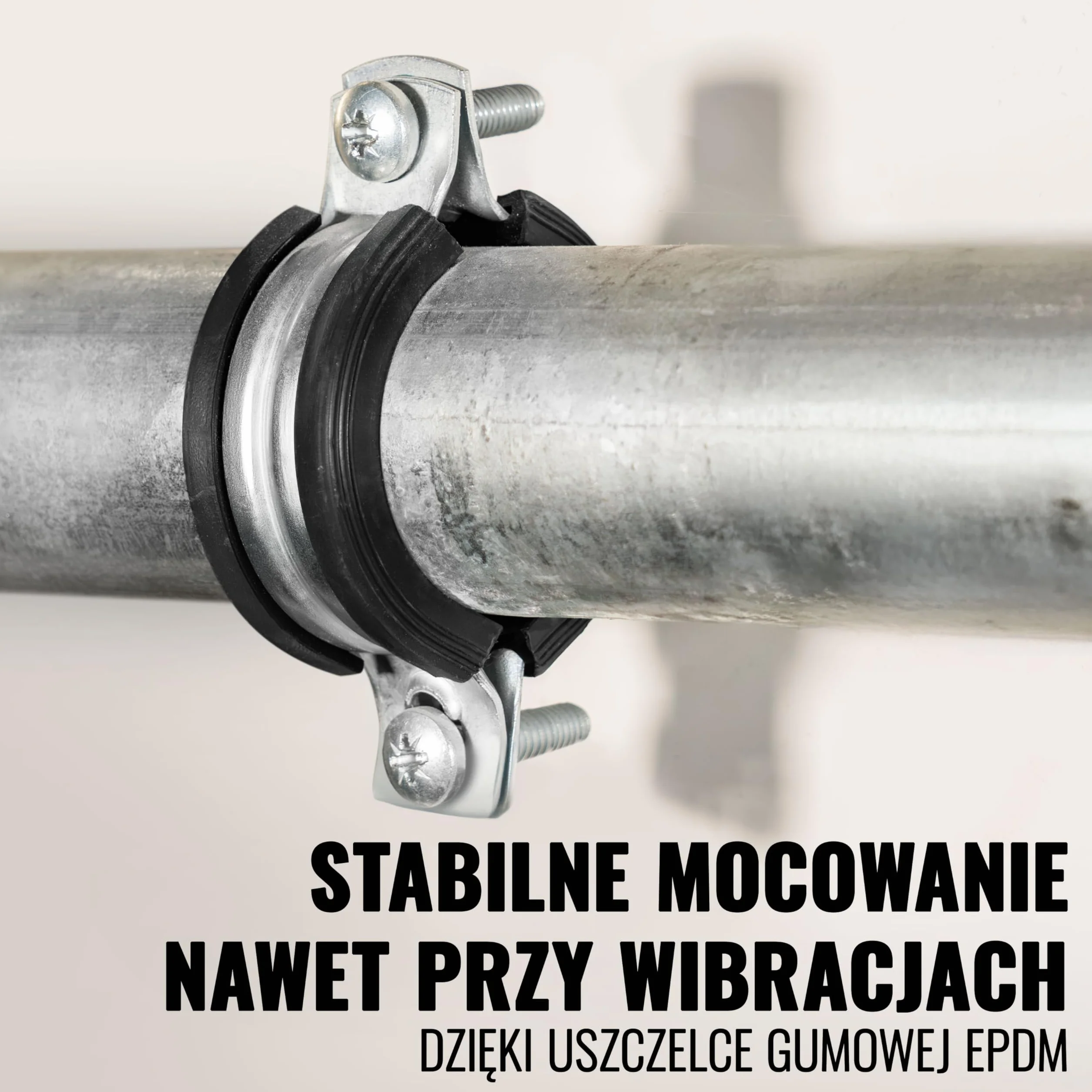 Poppstar 2 zaciski śrubowe ze stali szlachetnej W4 do rur (zakres zacisku 20-25 mm, 1/2", śruba M8*82), ze śrubami i kołkami rozporowymi