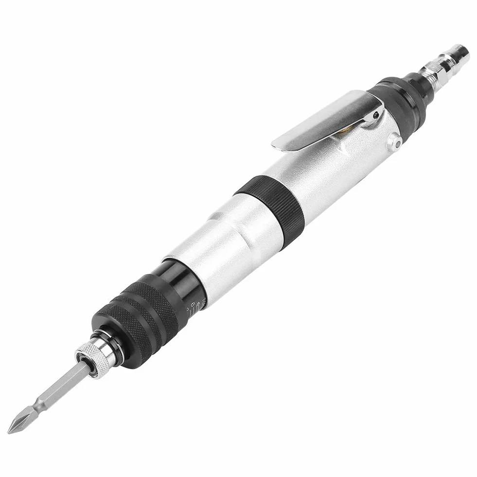 1/4"1000 rpm Mini Pneumatischer Schraubendreher Haltegriff Halbautomatische Kupplungstyp Gerade Schraubendreher Druck Voreinstellung Drehmoment Luft