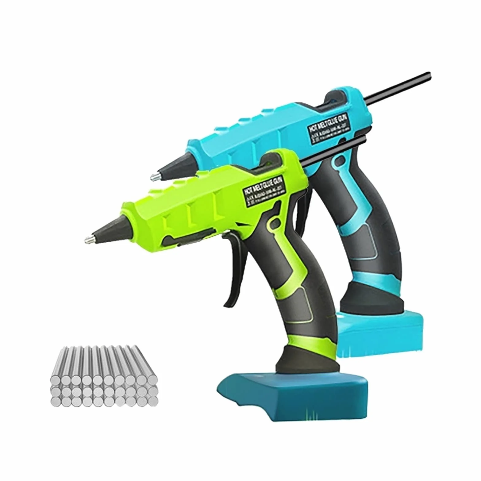 Bezprzewodowy Elektryczny Pistolet Do Klejenia Na Gorąco Z 30 Sztuk 7mm Klej W Sztyfcie Zestaw DIY Spawanie Hot Wiatrówka Do Baterii Pistolet Do Klejenia Na Gorąco(C2)