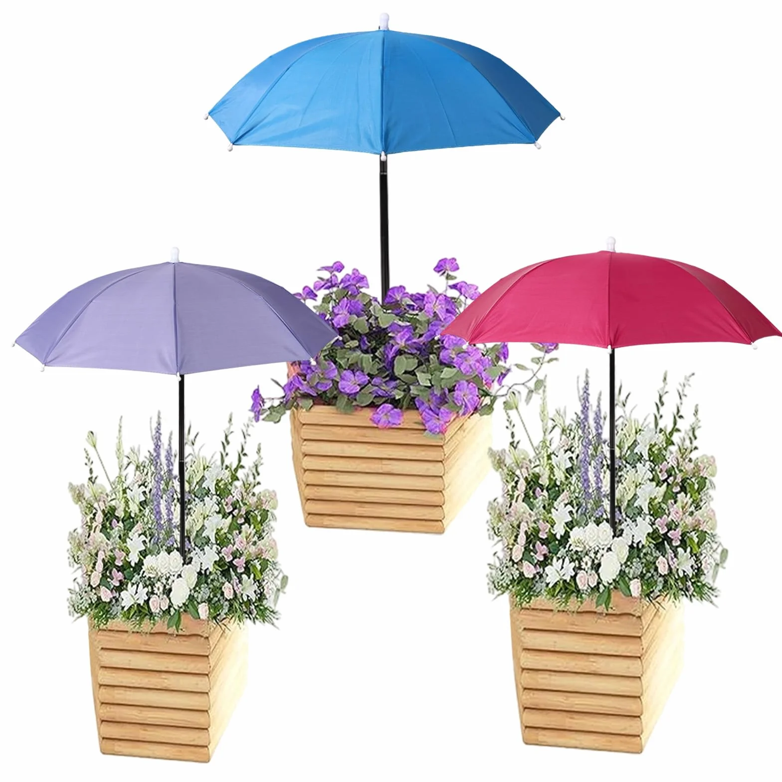Regulowany Parasol Ogrodowy Wodoodporny 3szt do Roślin Doniczkowych