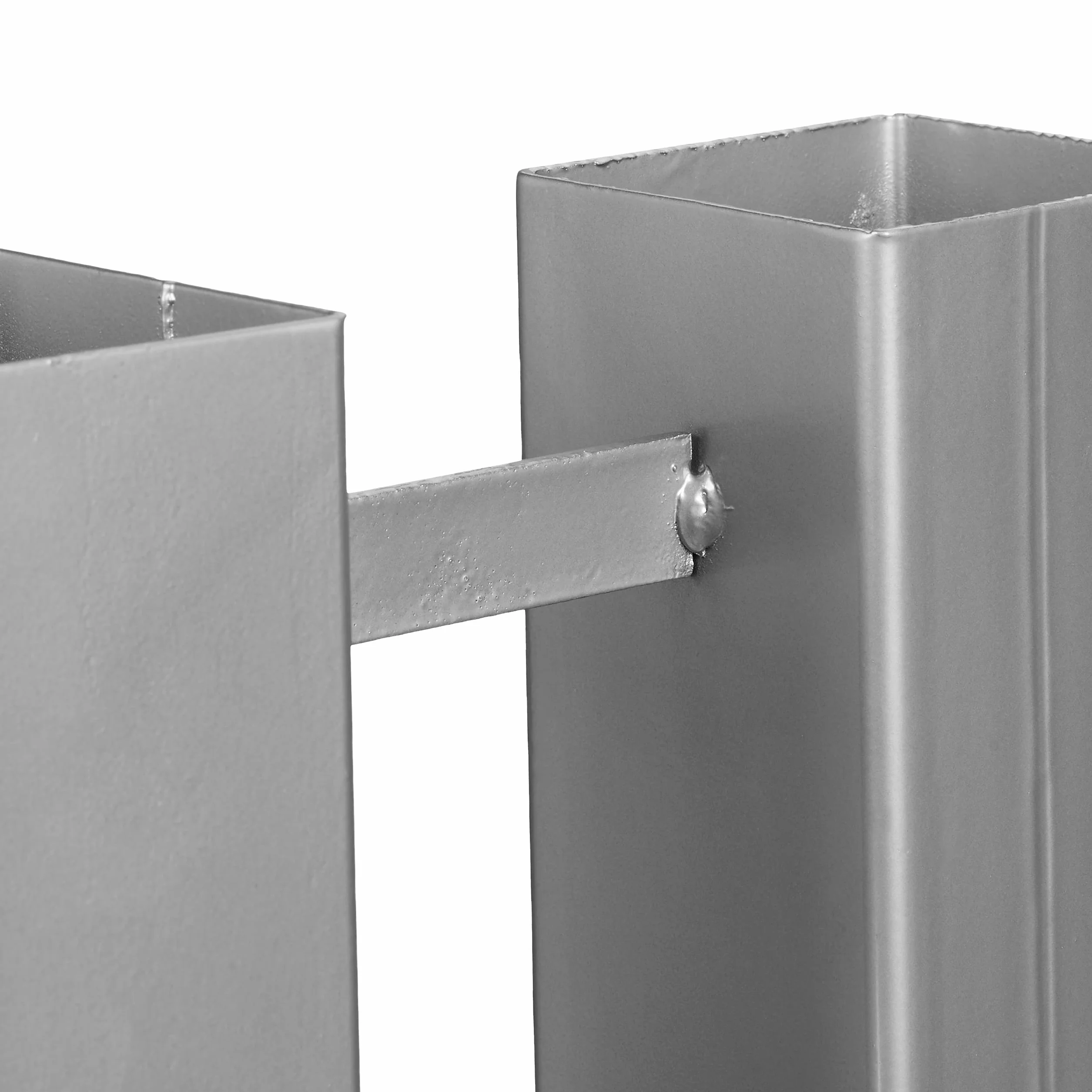 Relaxdays Stojak do układania drewna opałowego, zestaw 2 sztuk, metal, srebrny